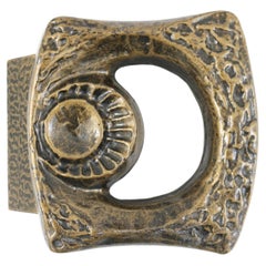 Brutalist Bronze Colored Push and Pull Front Door Handle 1960s