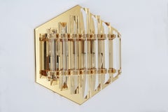 Luxury Gold Plated Hollywood Regency Wall Lamp from Honsel 1990s