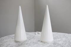 Mid Century Large Vetri Murano cone lamp table lamp Made in Italy 1970s 1 of 2