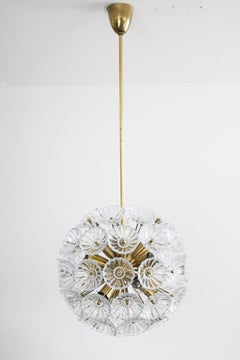 German Sputnik Dandelion Lamp Pendant Light 12 light Mid Century Design 1960s