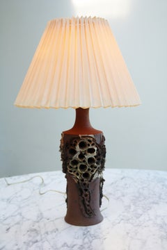 Lampada in ceramica in stile brutalista Mid-Century Modern di Bodil Marie Nielsen, Danimarca, anni '60