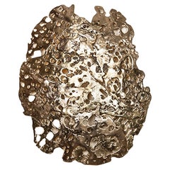Wall Light ECUME, Cast brass Organic shape, Cinabre Gallery