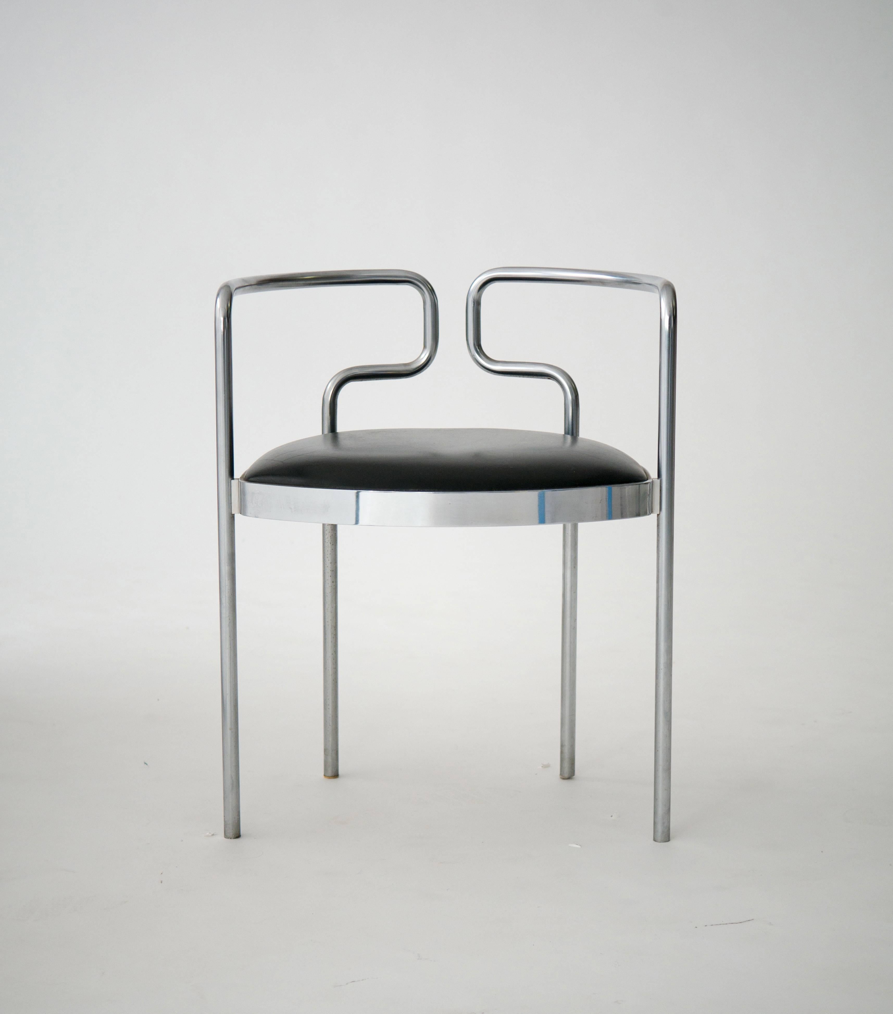 Plated Four Henning Larsen Cafe Chairs for Fritz Hansen