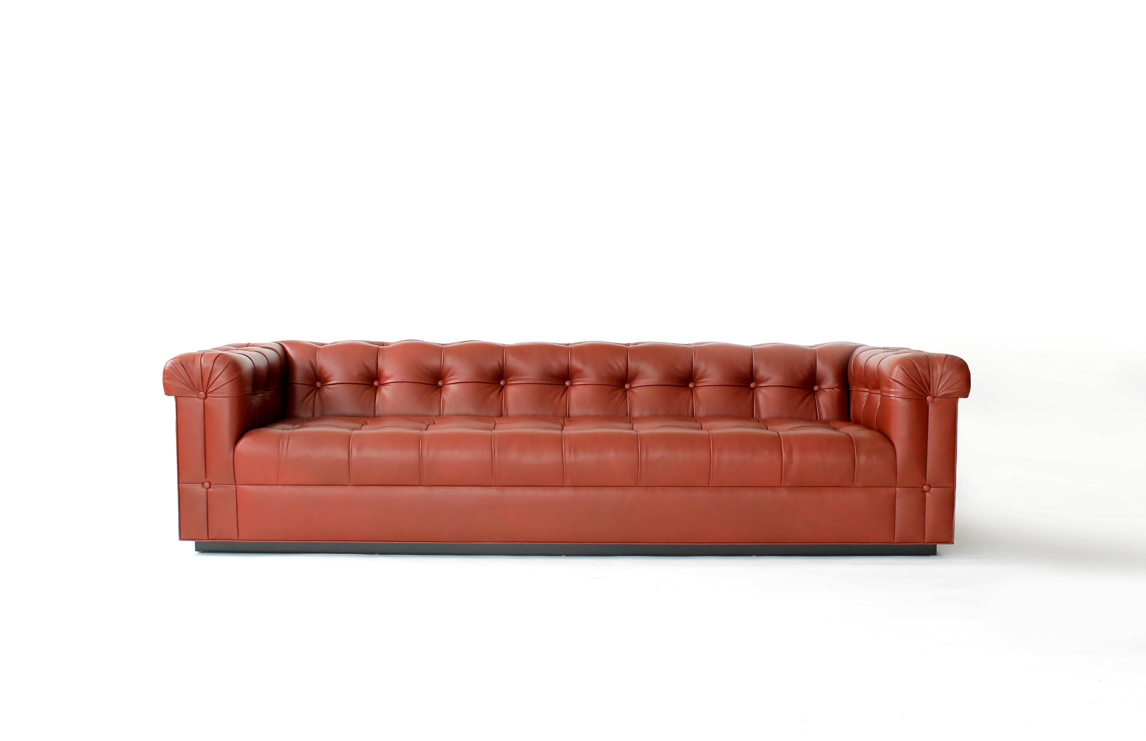 Mid-Century Modern Custom Chesterfield Sofa For Sale