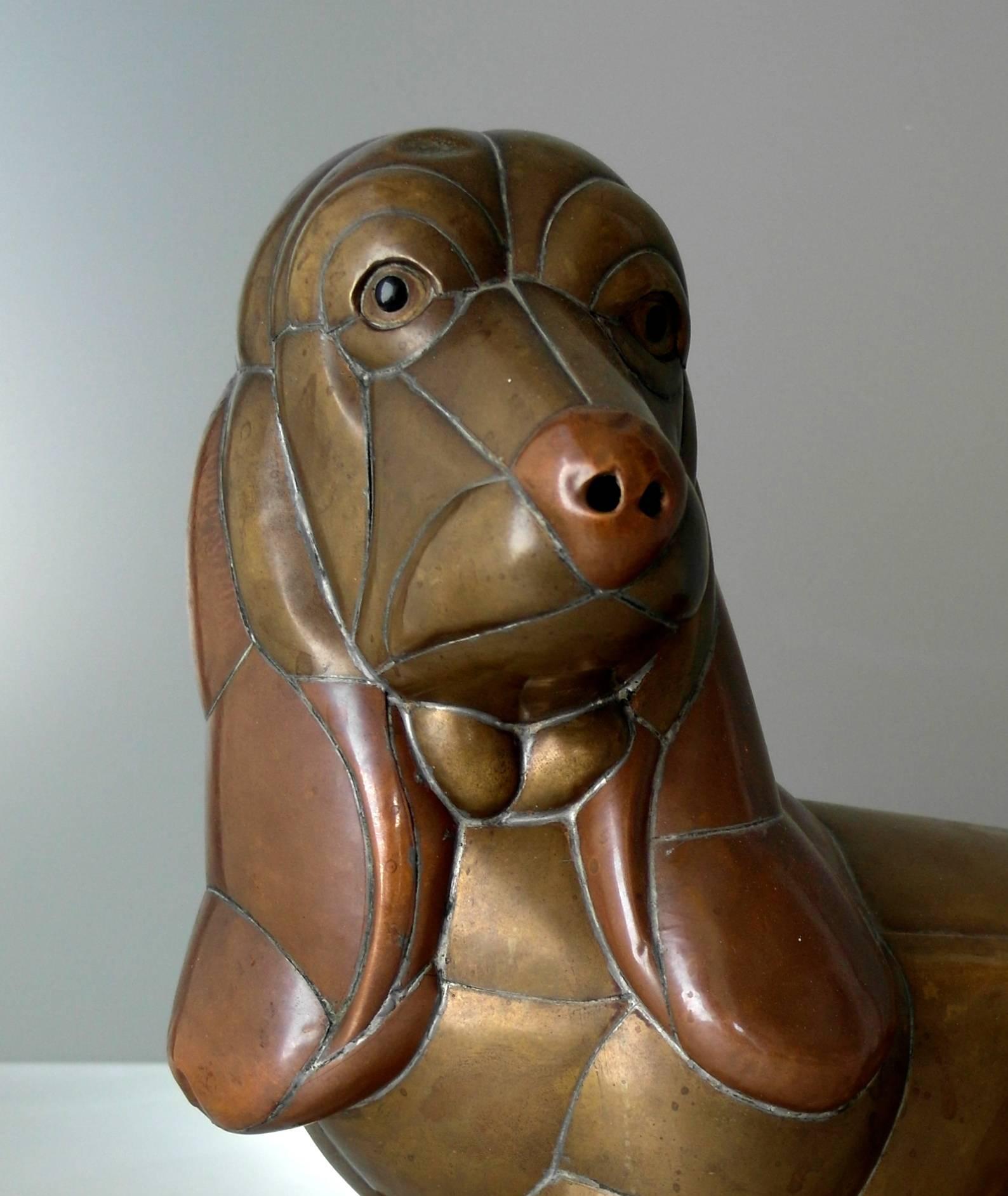 Modern Sergio Bustamante Basset Hound Sculpture For Sale