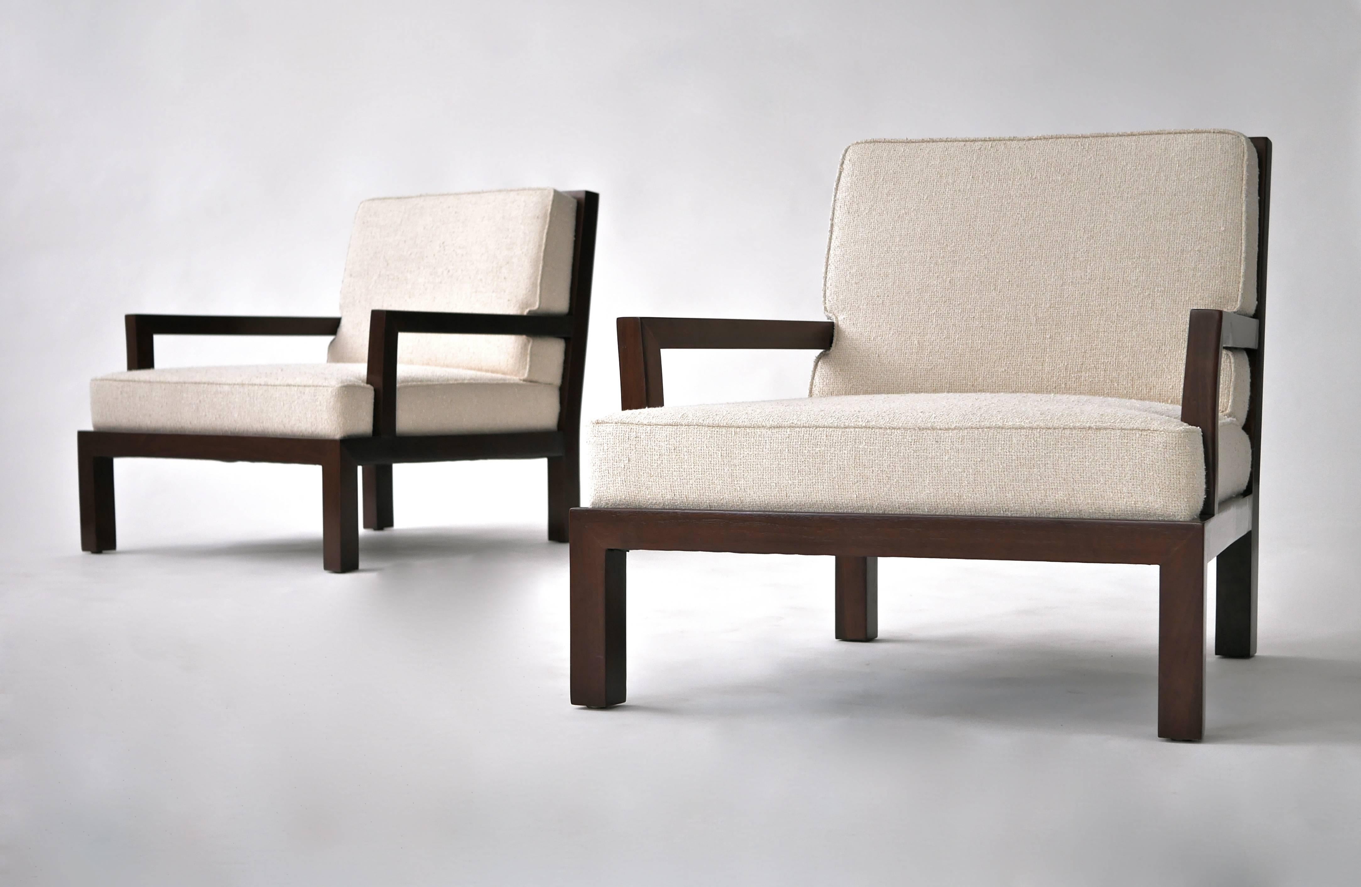 Rare Michael Taylor Custom Armchairs For Sale 1