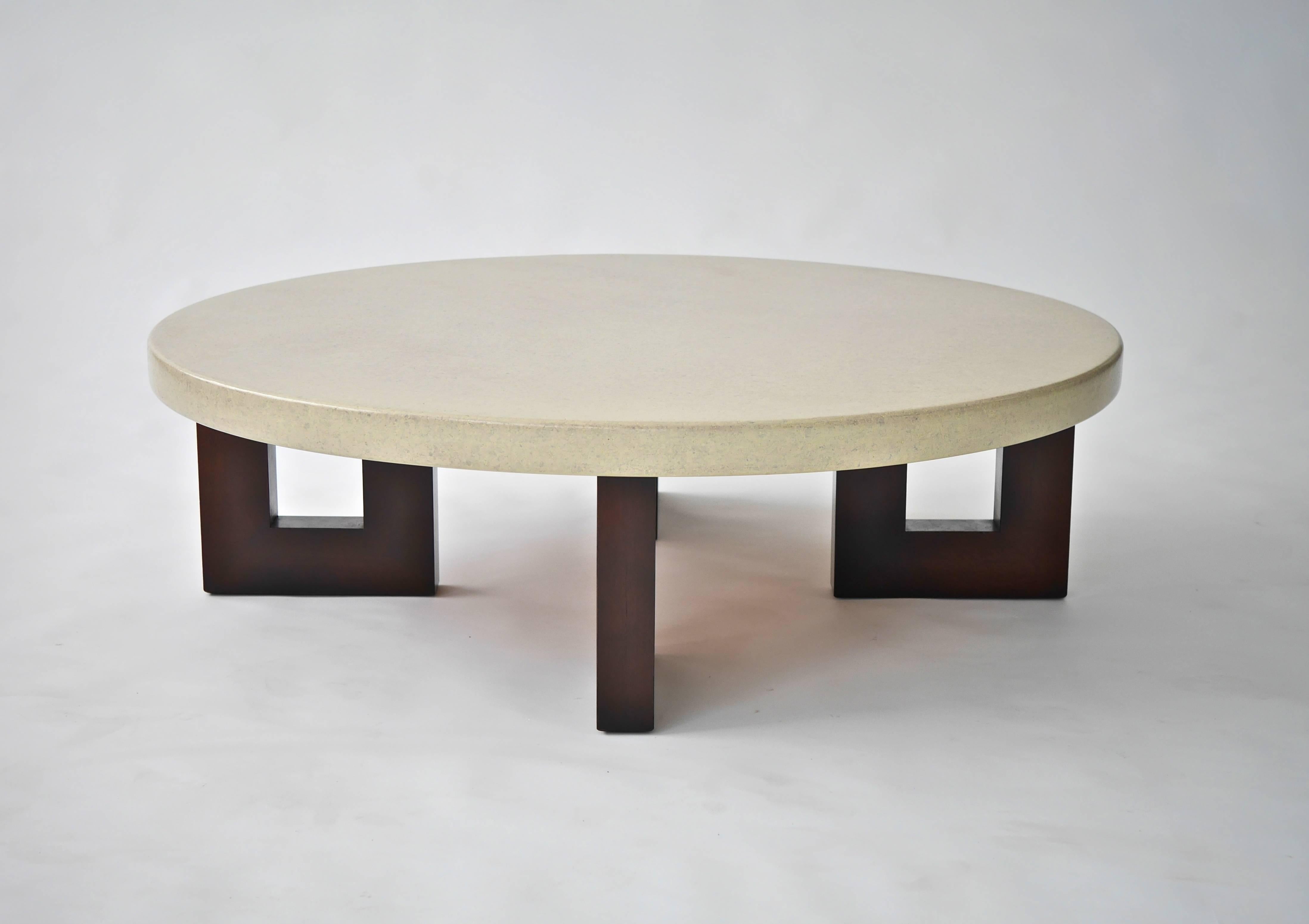 Paul Frankl Lacquered Cork Cocktail Table In Excellent Condition In Chicago, IL