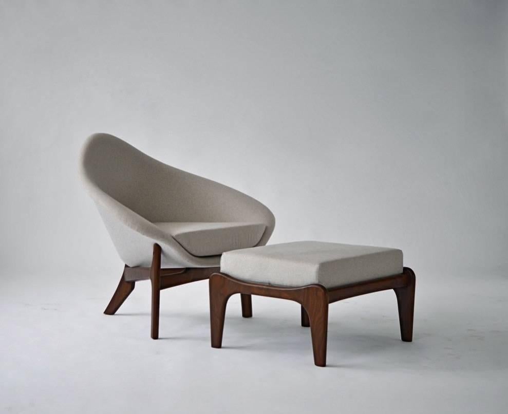 Sculptural Chair and Ottoman For Sale 3