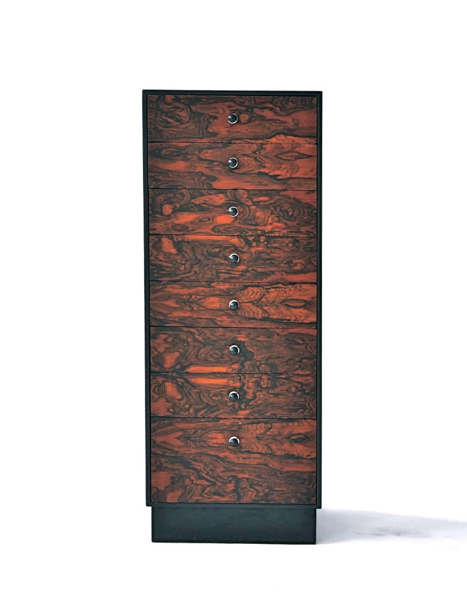 Mid-20th Century Harvey Probber Eight-Drawer Rosewood Jewelry Cabinet For Sale