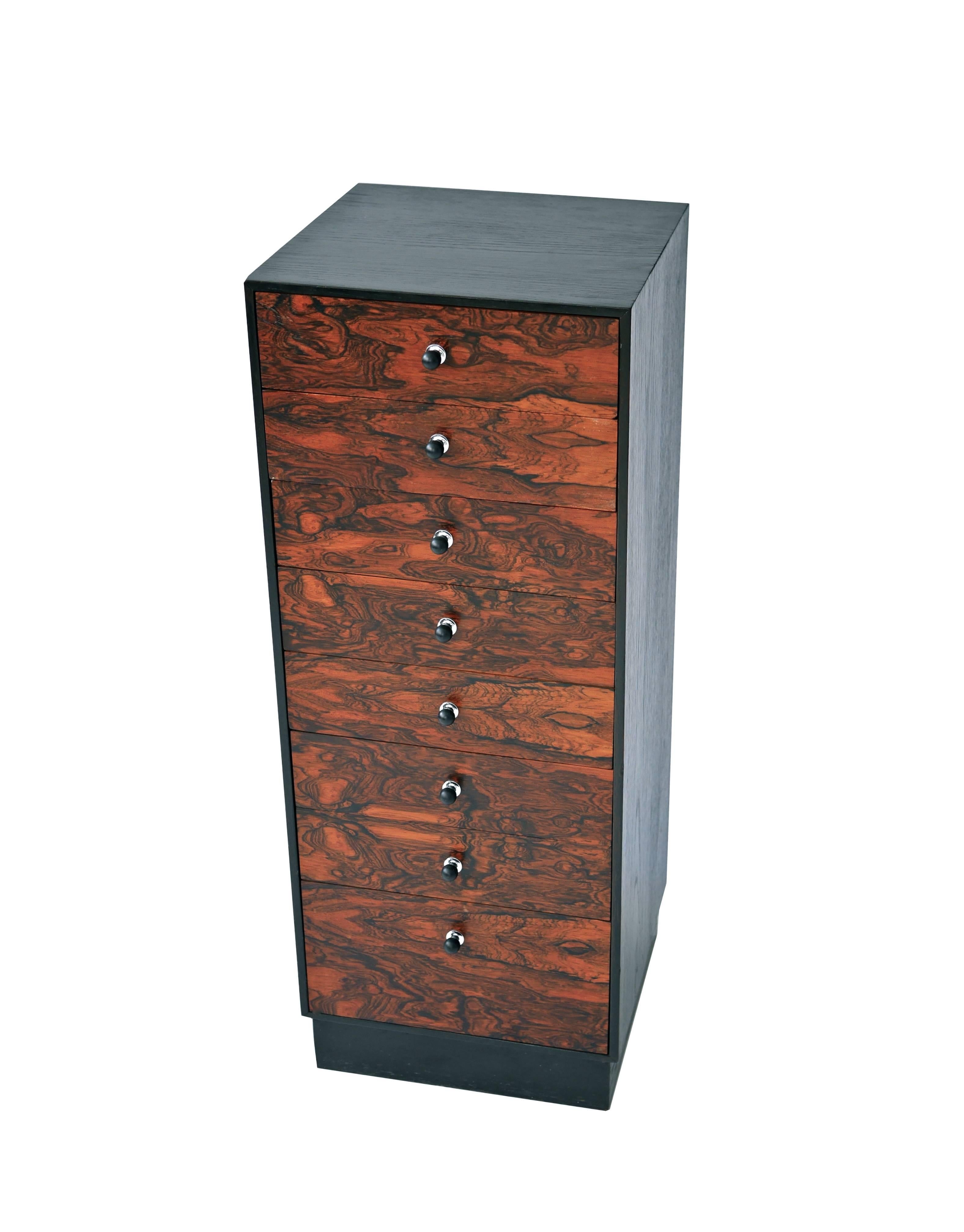 Harvey Probber Eight-Drawer Rosewood Jewelry Cabinet For Sale 1