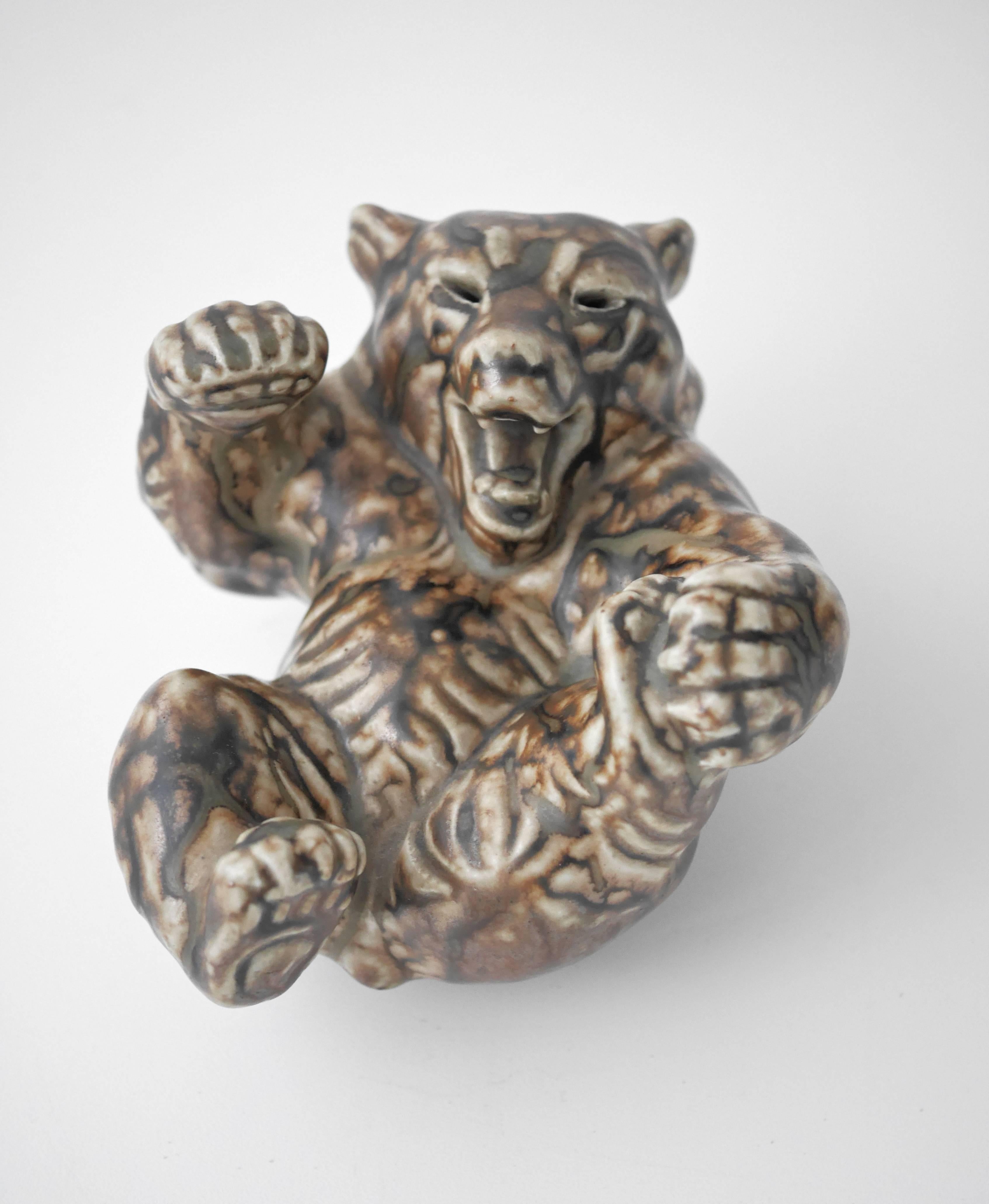 Knud Kyhn stoneware bear for Royal Copenhagen.
