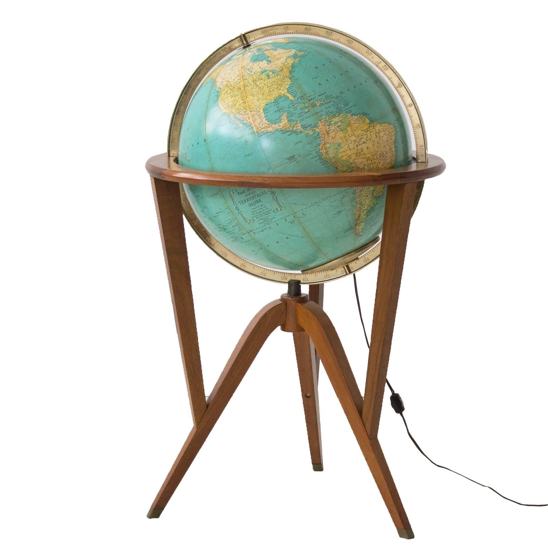 Modern Edward Wormley Illuminated Globe
