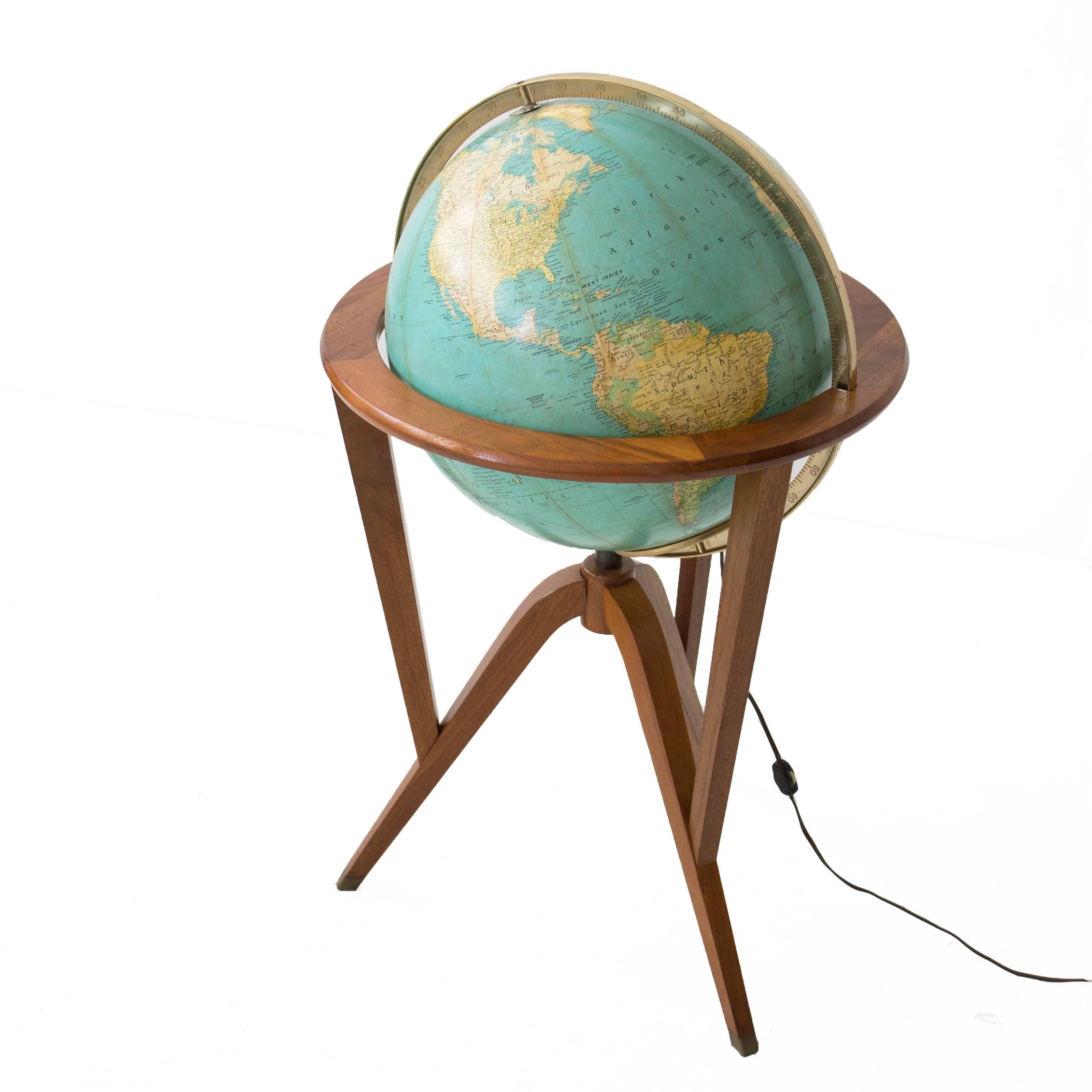 American Edward Wormley Illuminated Globe