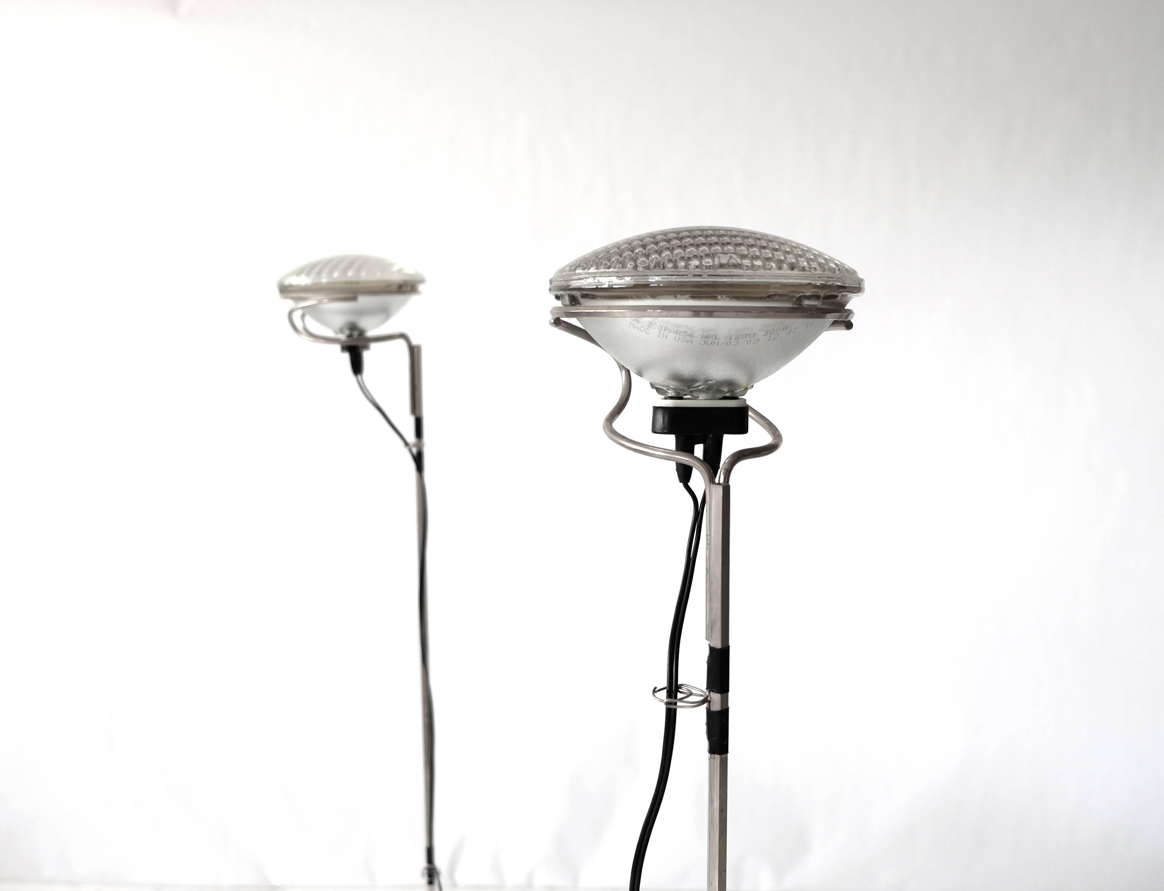 Mid-20th Century Pair of Achille Castiglioni Toio Floor Lamps