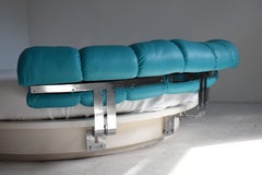 Lit « Lullaby Due » de Luigi Massoni pour Poltrona Frau, en bleu turquoise