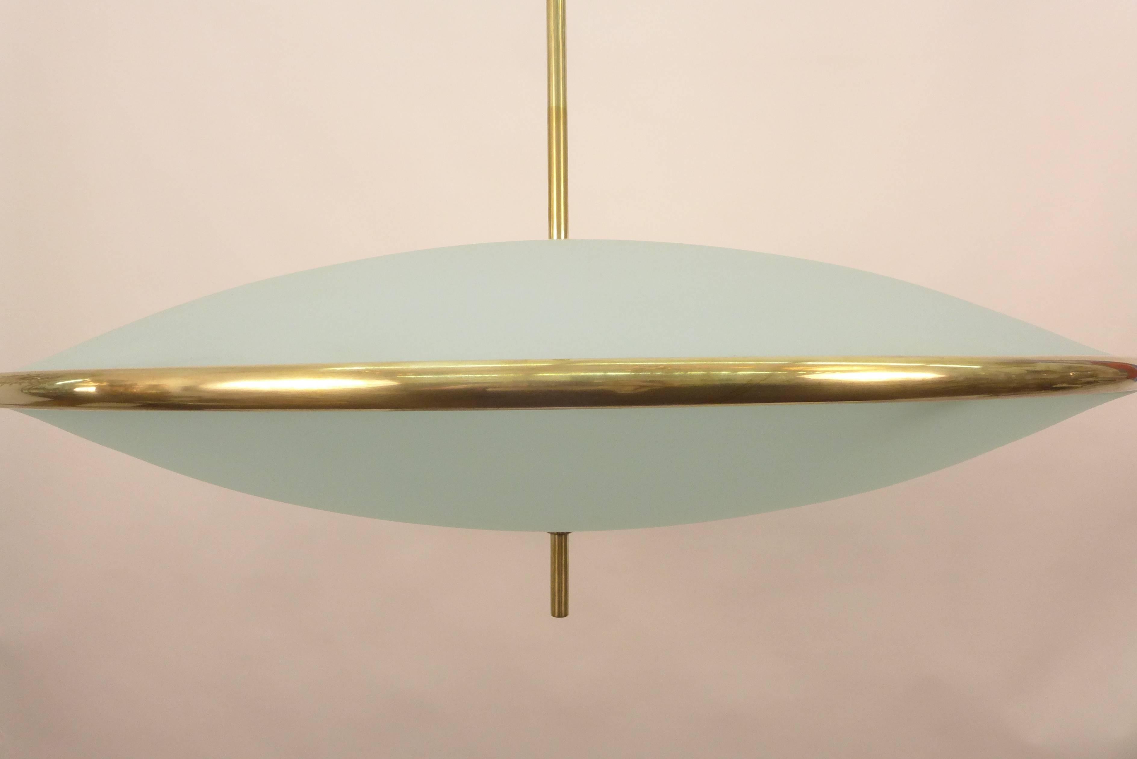 XXIe siècle et contemporain Lustre en verre gravé dans le style de Pietro Chiesa pour Fontana Arte en vente