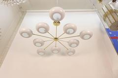Stilnovo Style White Enameled Sputnik Chandelier
