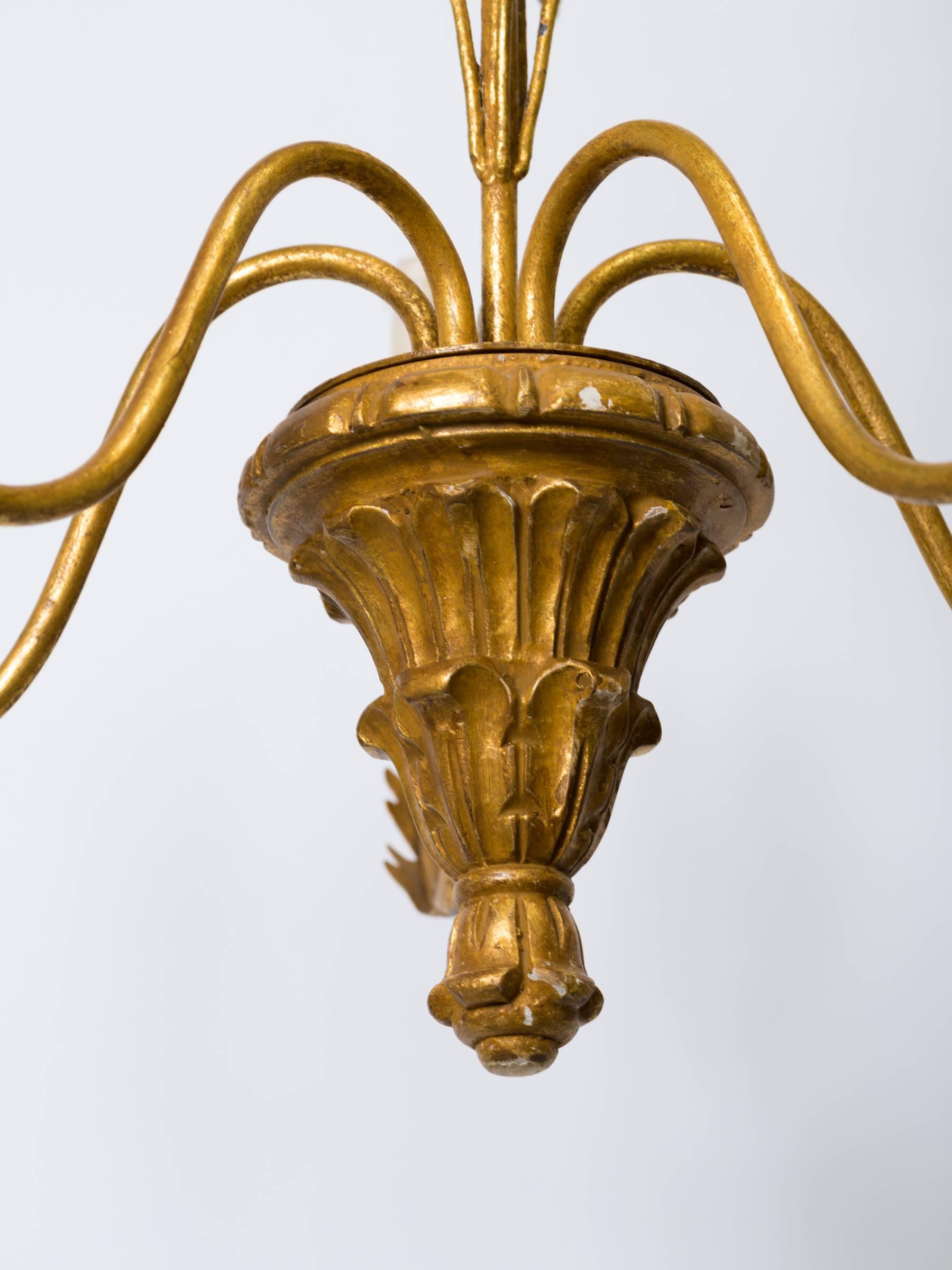 Italian Gilt Wood Wheat Fixture In Good Condition For Sale In Tarrytown, NY