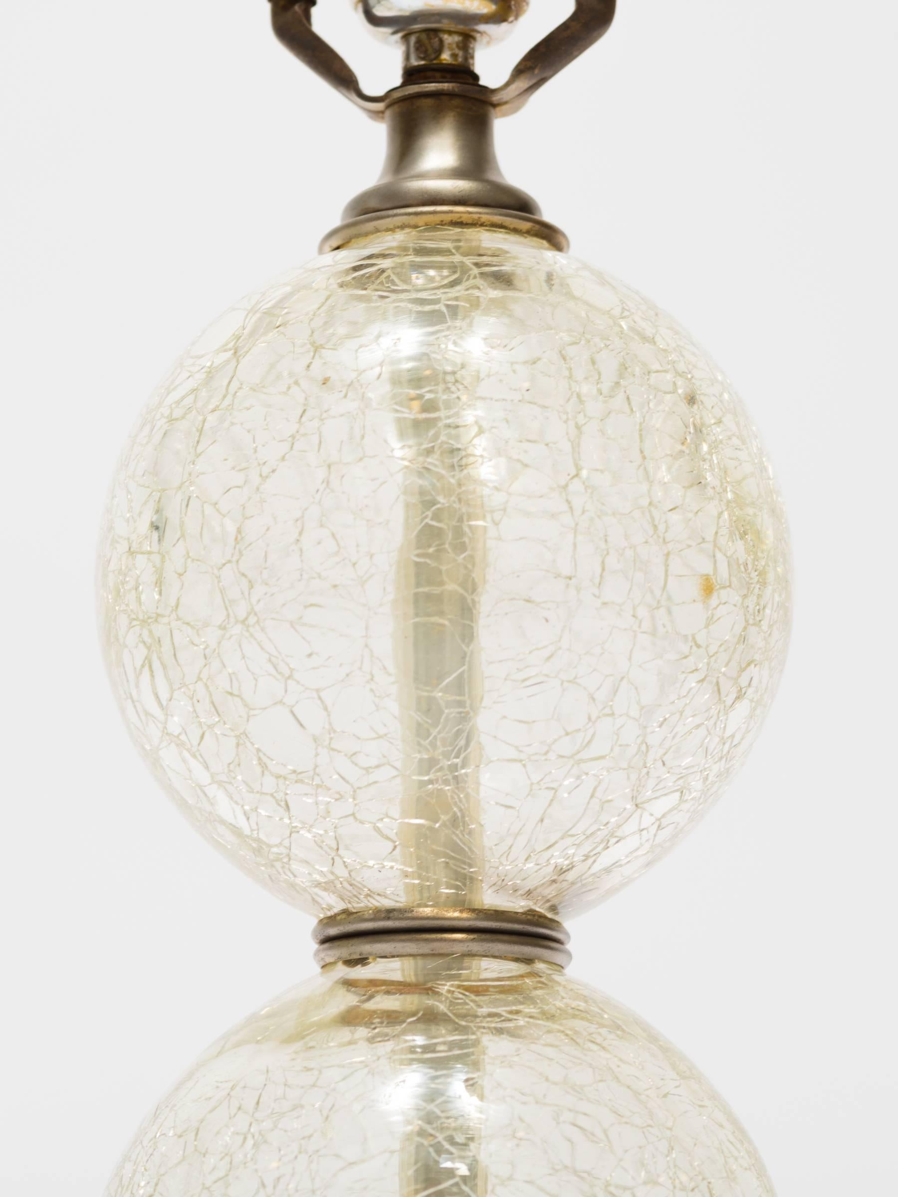 vintage crackle glass lamp