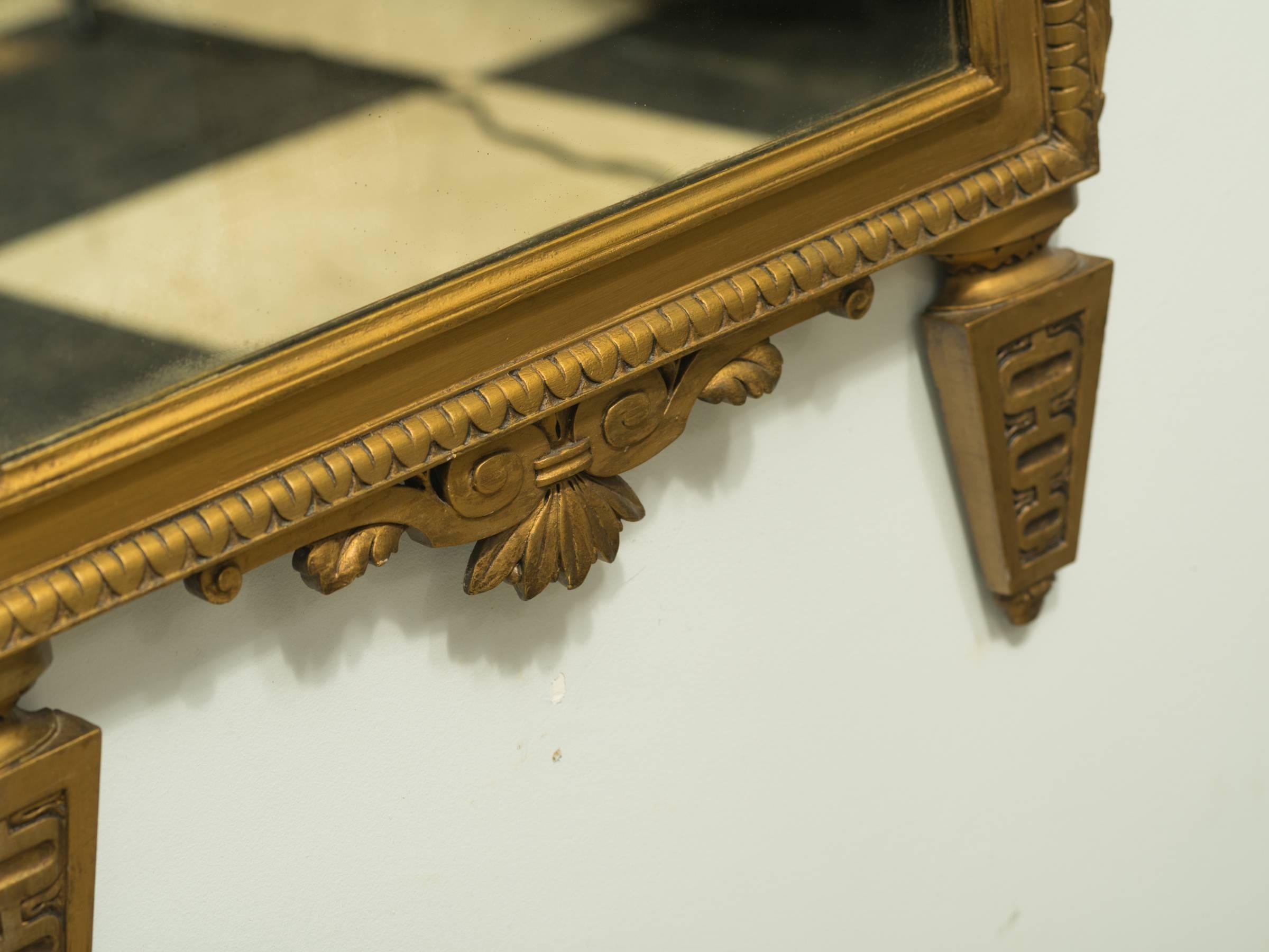 Italian Wood Medallion Mirror For Sale 1