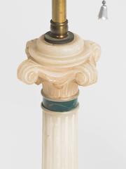 Pair of Petite Marble Column Lamps
