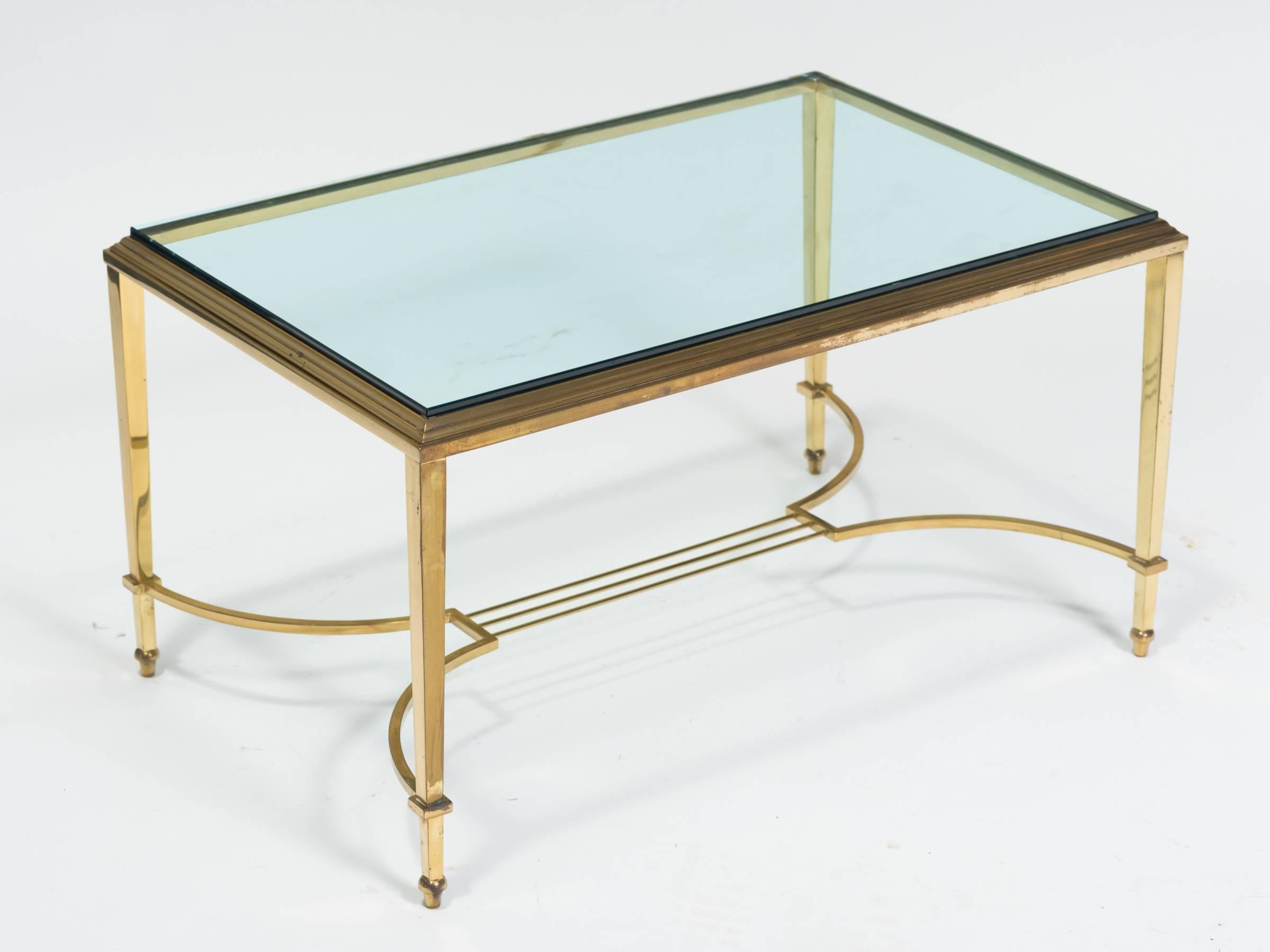 Brass and Glass Table Cocktail Table 1