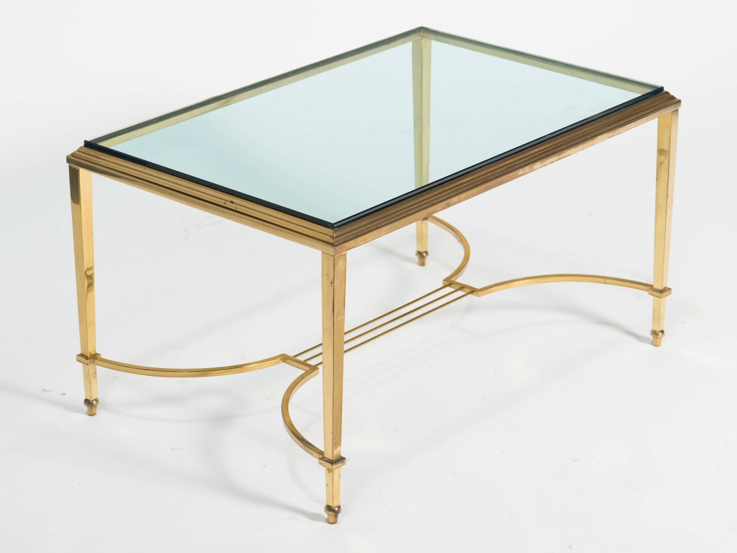 Brass and Glass Table Cocktail Table 2