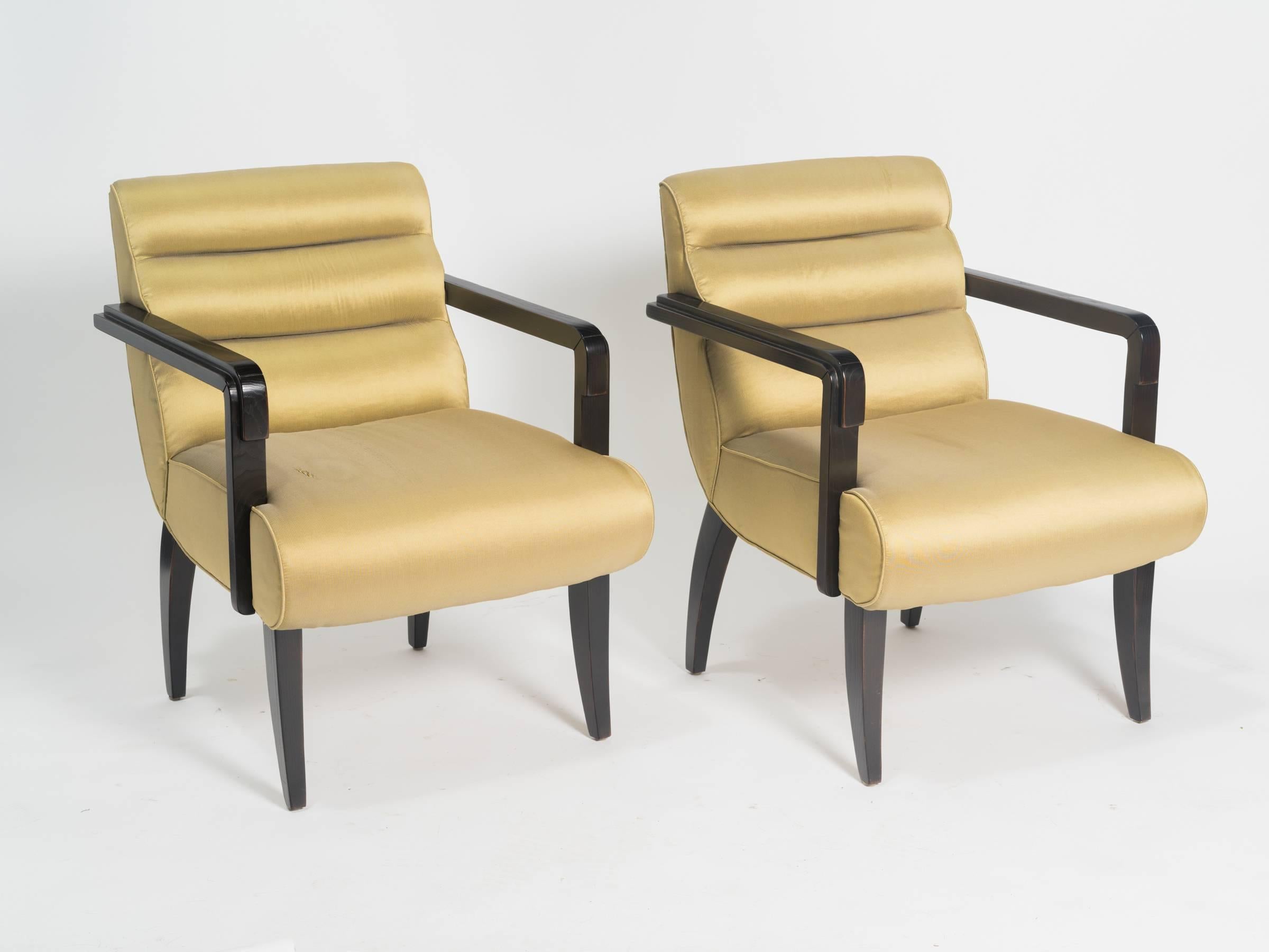 Pair of Swaim Deco Style Armchairs 1