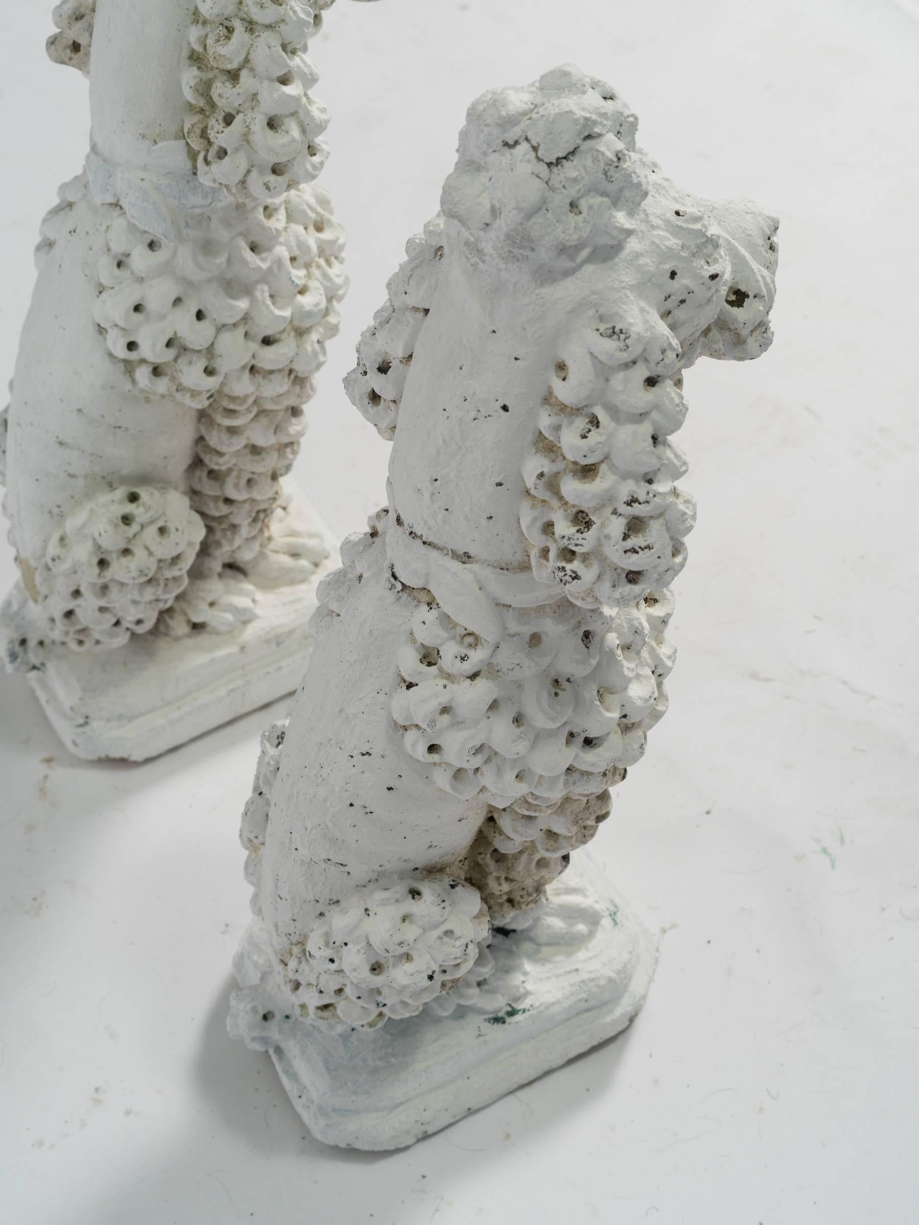 cement poodle statue