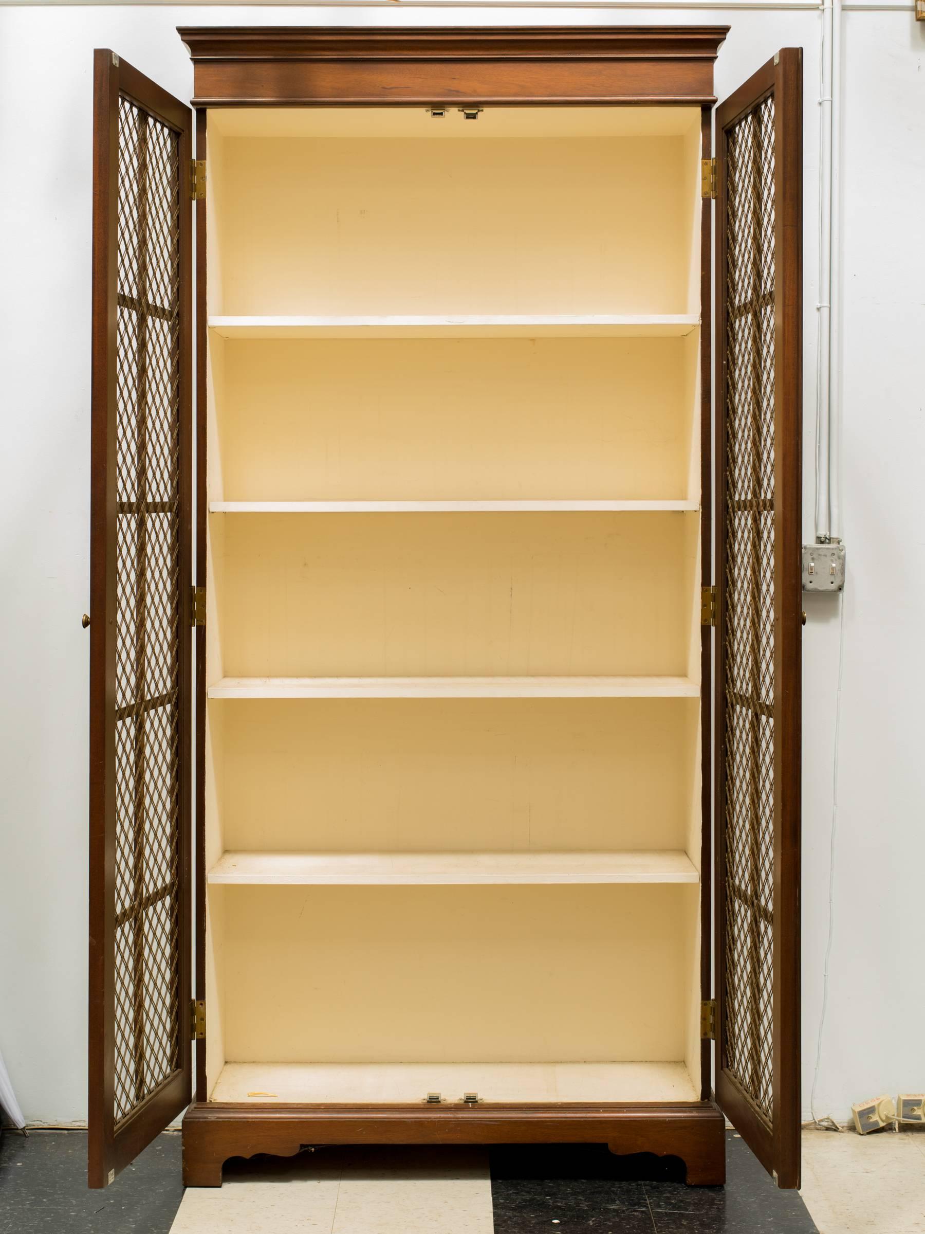 Pair of Tall Classic Chicken Wire Bookcase 1