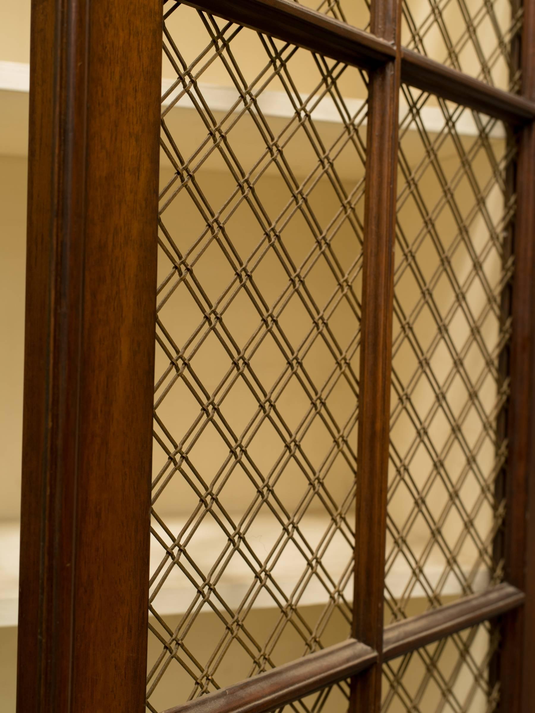 Pair of Tall Classic Chicken Wire Bookcase 2