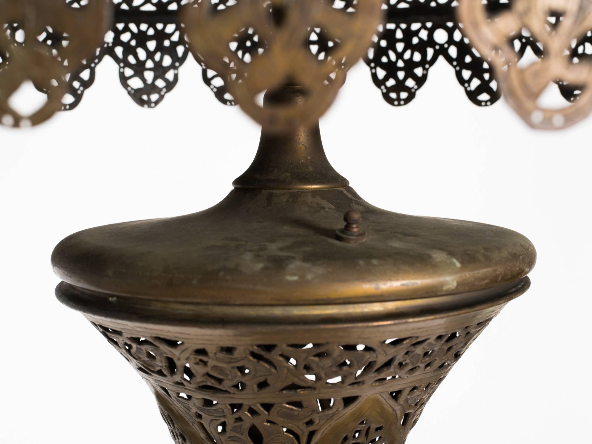 Pierced Brass Middle Eastern Floor Lamp 2