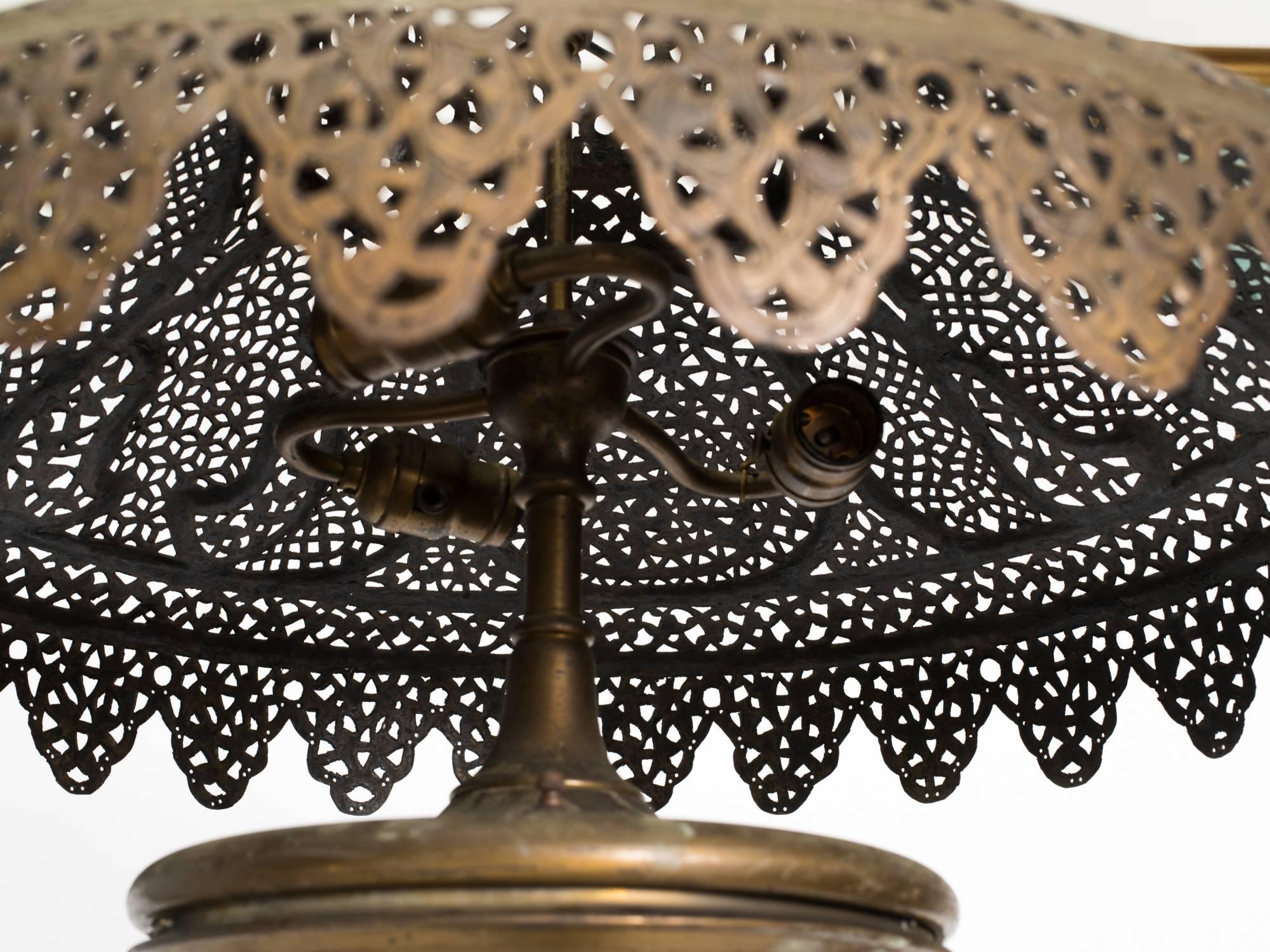 Pierced Brass Middle Eastern Floor Lamp 3