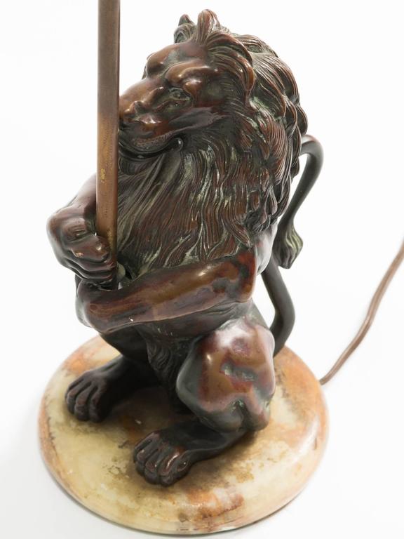 Bronze Lion Lamp at 1stDibs