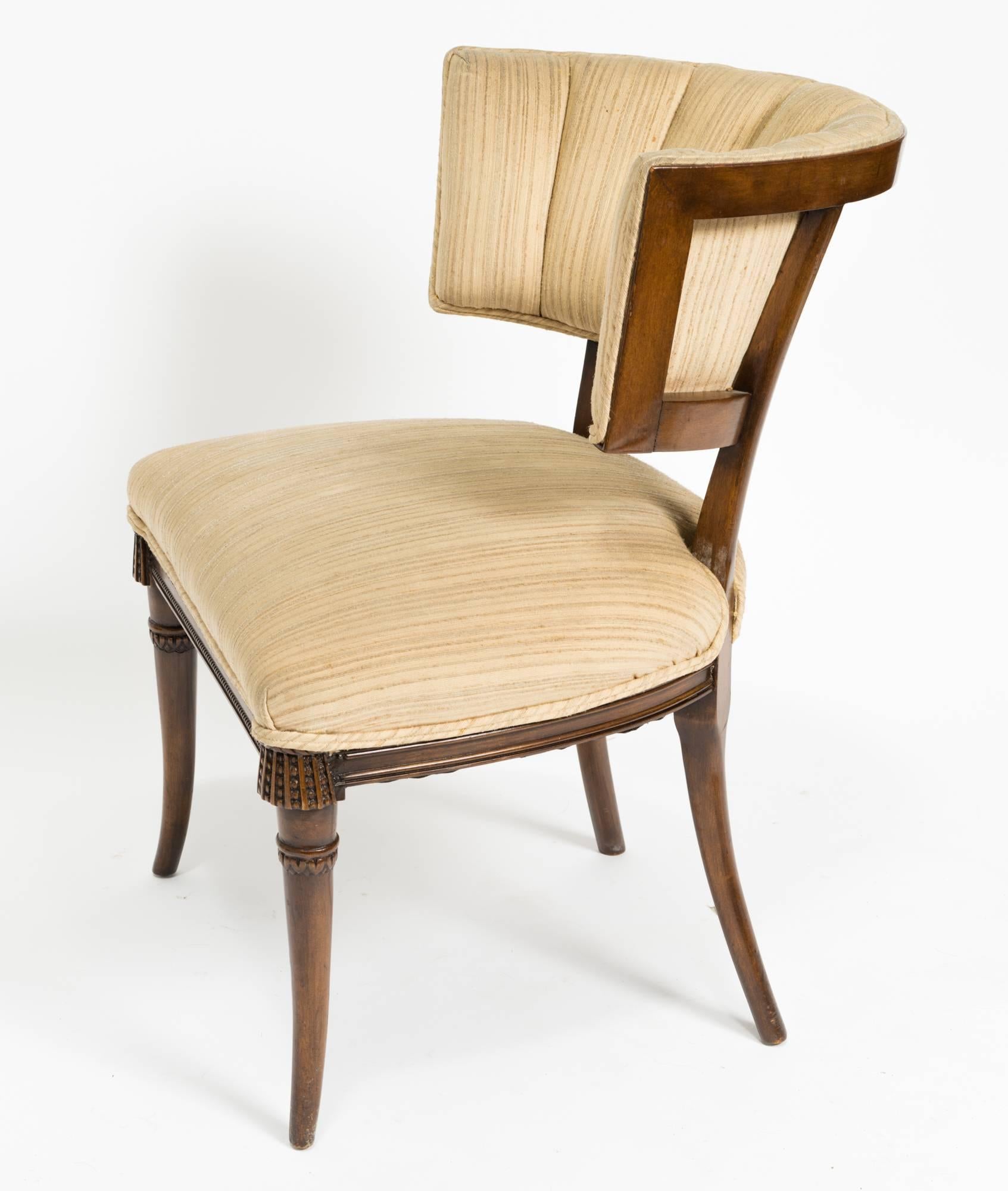 Mid-20th Century Pair of 1940s Klismos Chairs