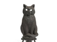 Cast Iron Cat Andirons