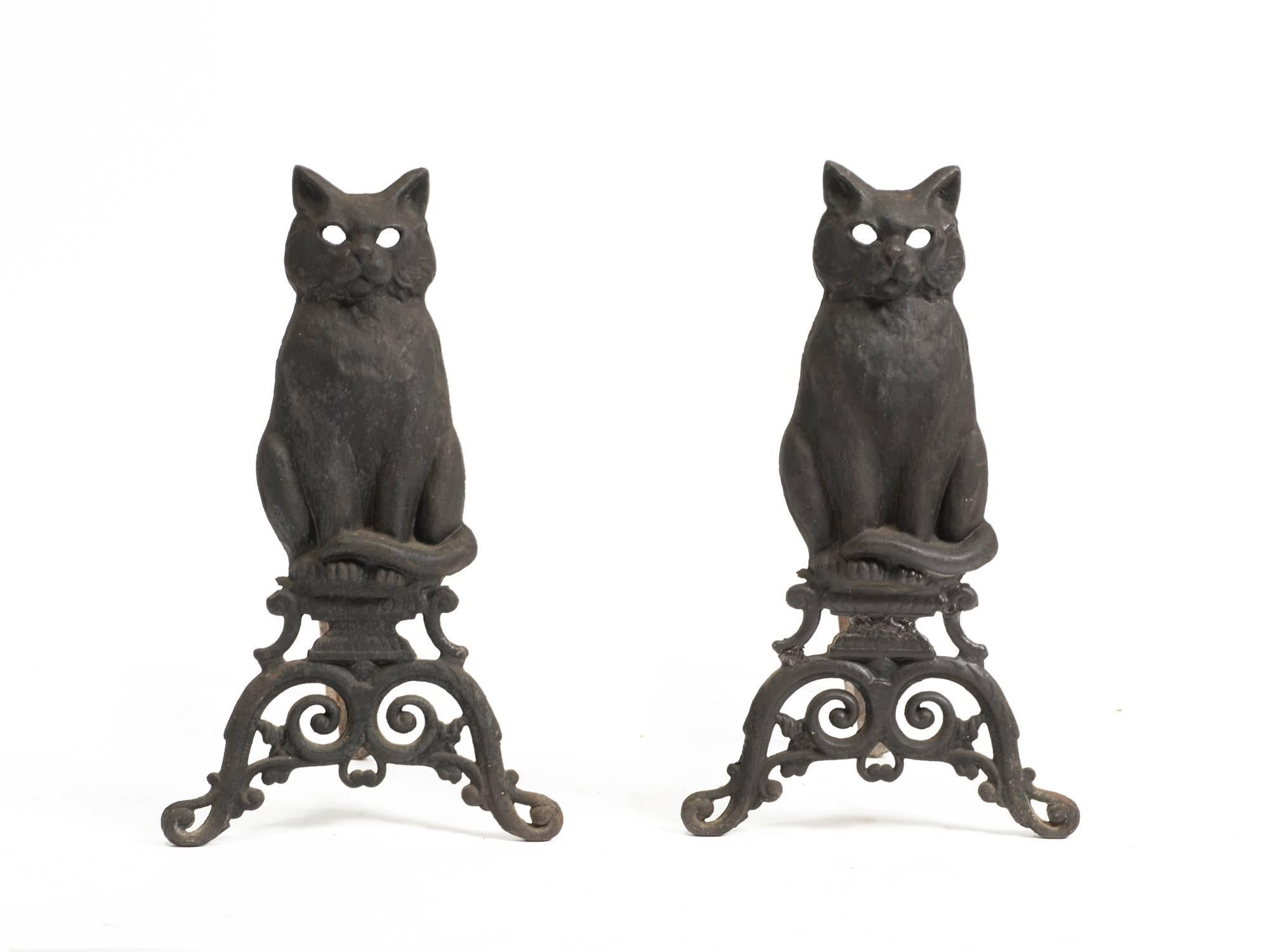 vintage cast iron cat