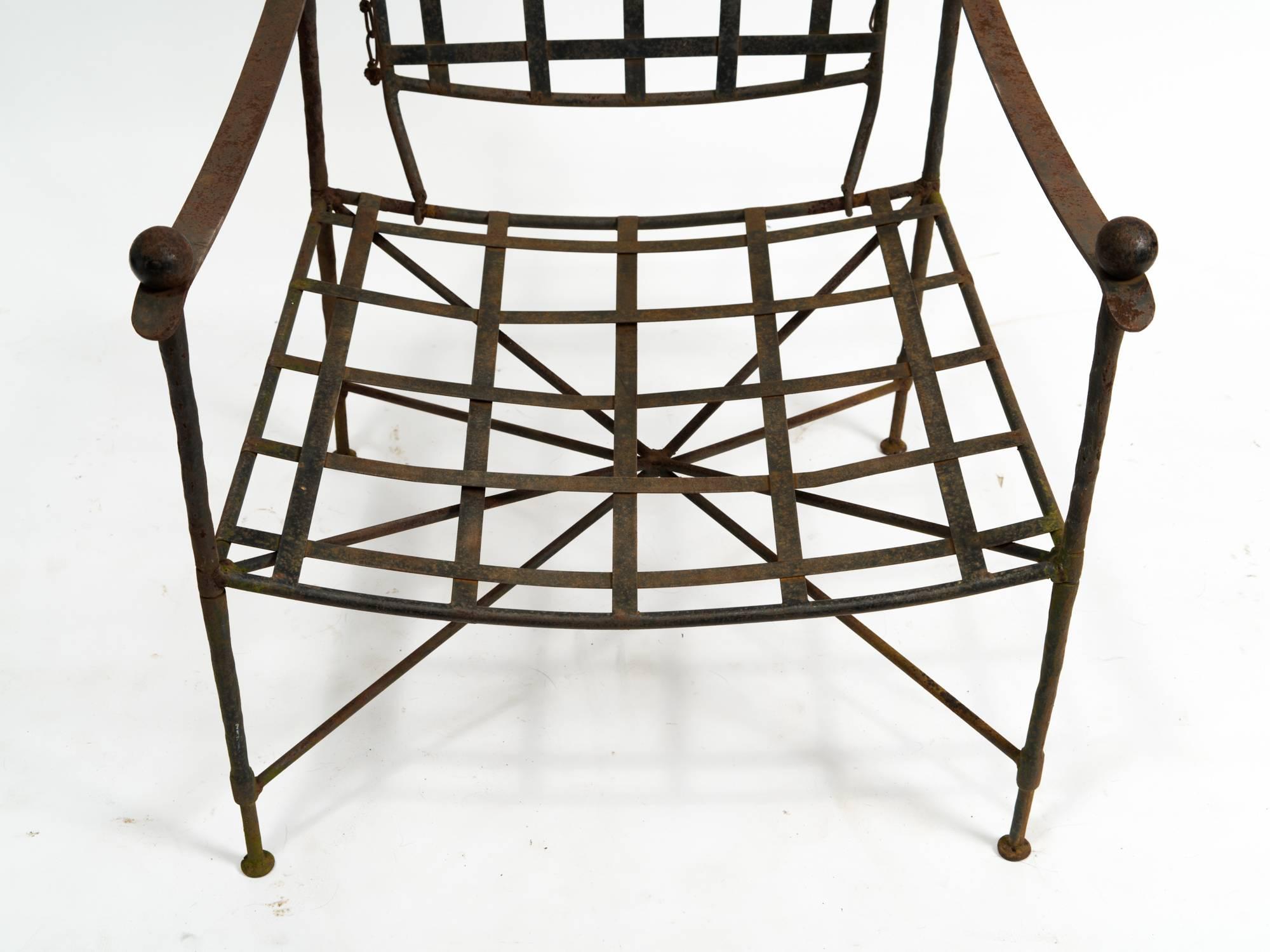 Mid-20th Century Reclining Mario Papperzini Outdoor Chair for Salterini