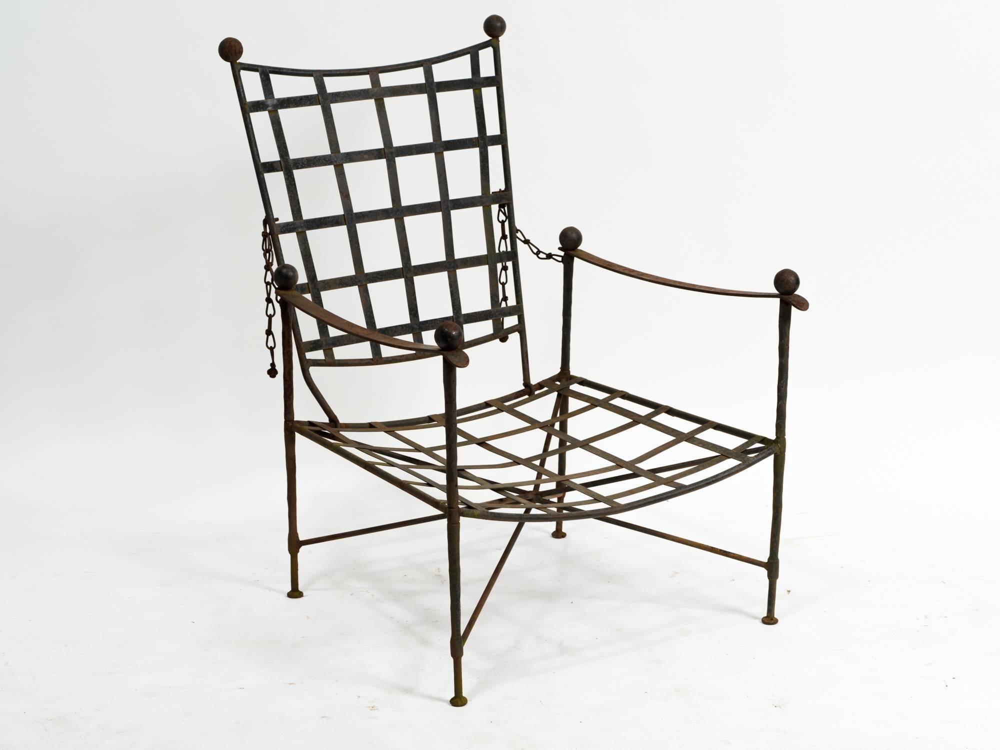 Reclining Mario Papperzini Outdoor Chair for Salterini In Good Condition In Tarrytown, NY