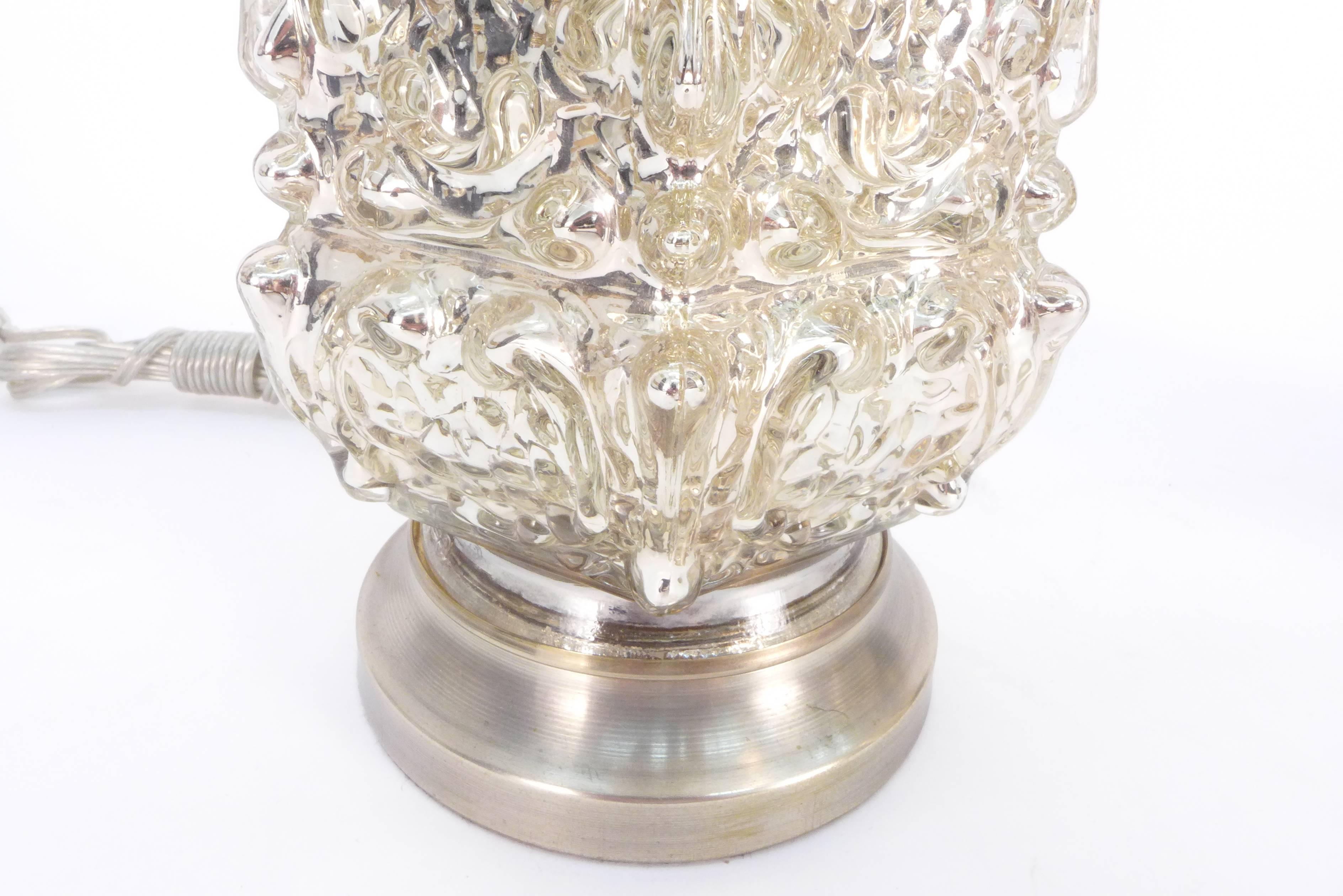 Blown Glass Mercury Glass Table Lamps