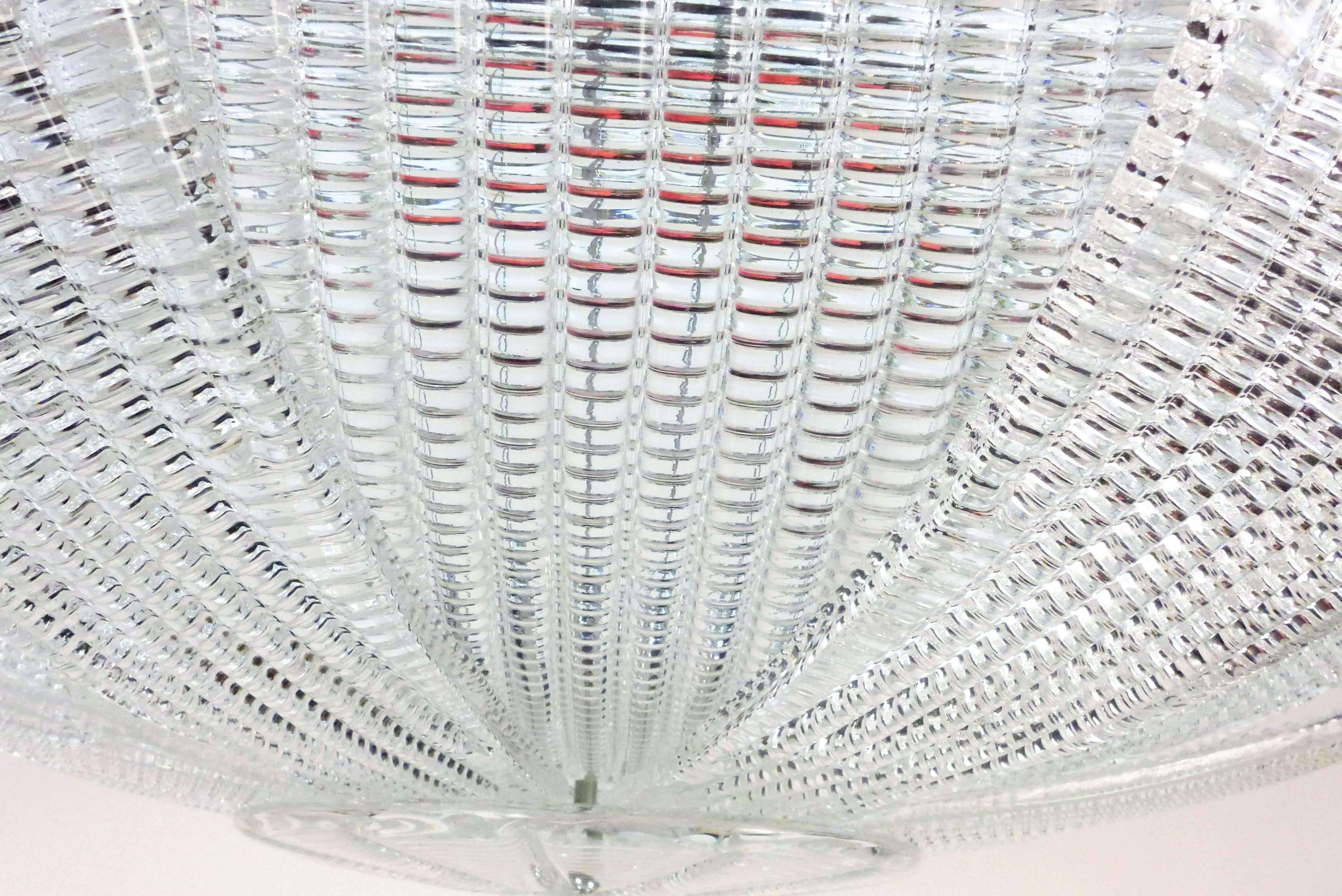Grand lustre de Murano en verre texturé en vente 3