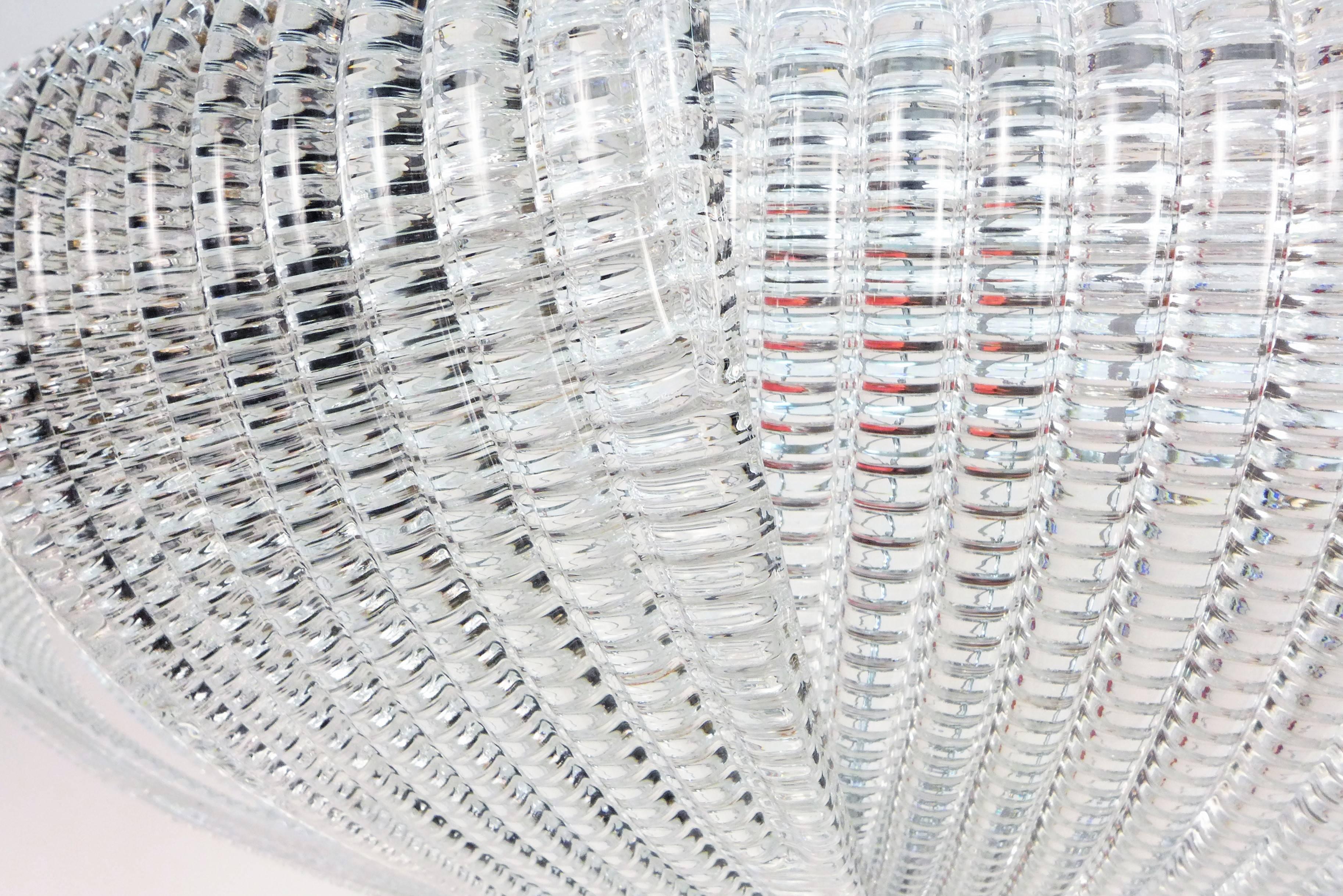Grand lustre de Murano en verre texturé en vente 4