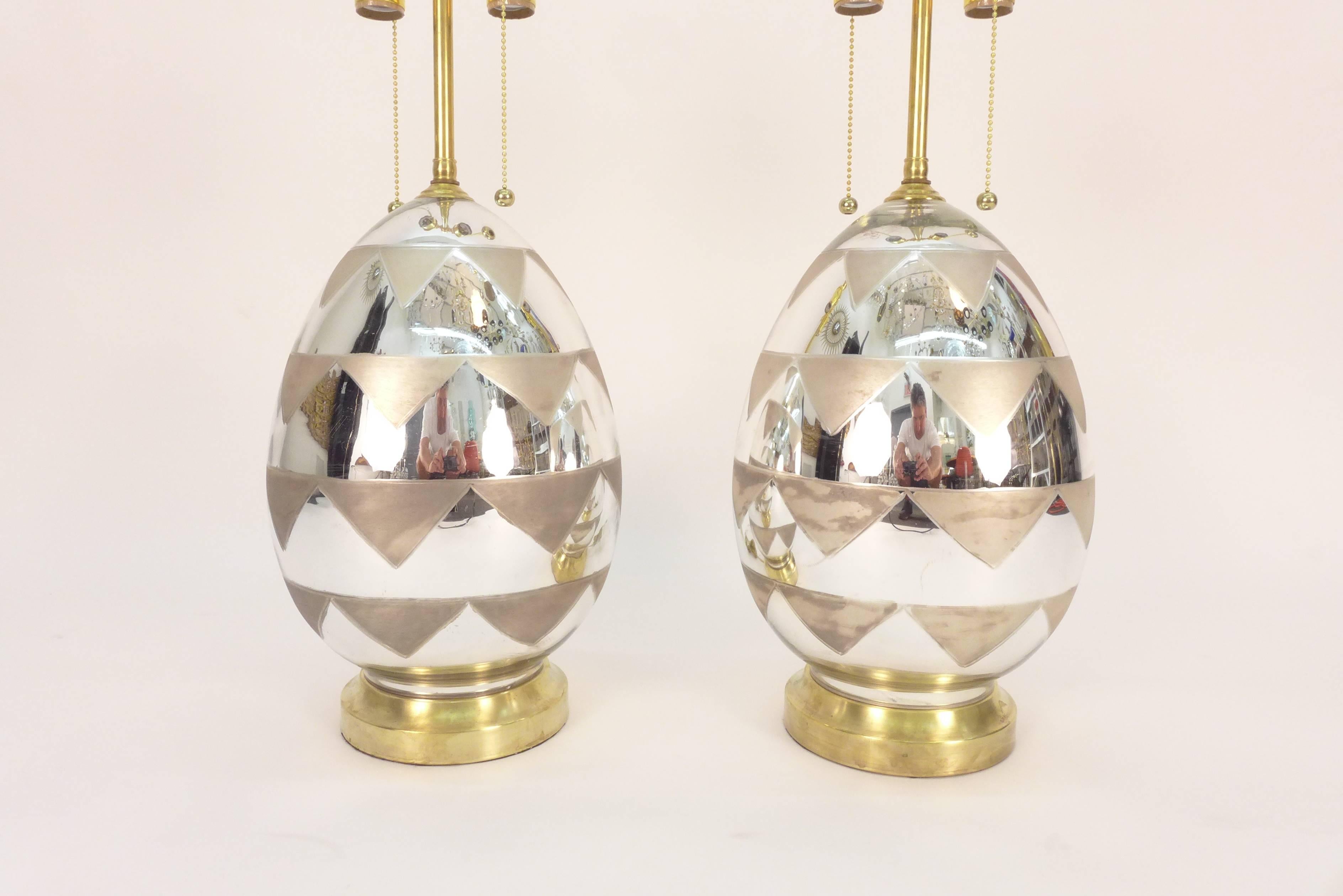20th Century Mercury Glass Table Lamps For Sale
