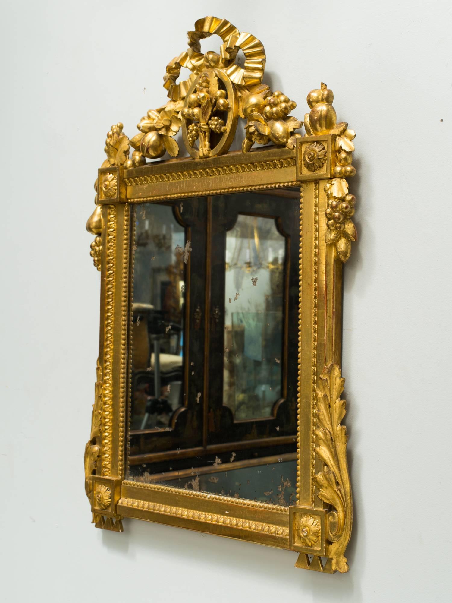 19th Century French Carved Gilt Classical Mirror