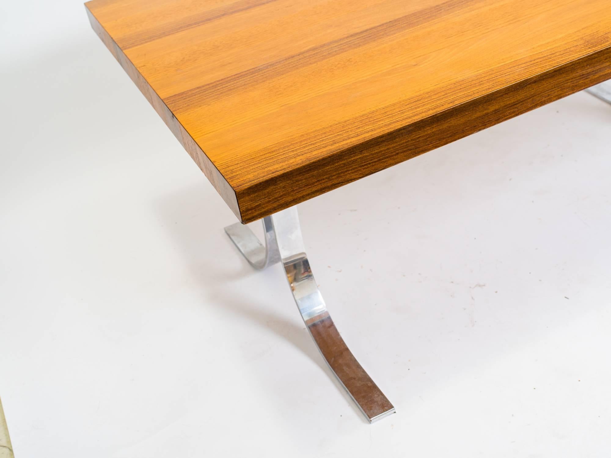 Late 20th Century Dyrlund Dining Table with Steel Base