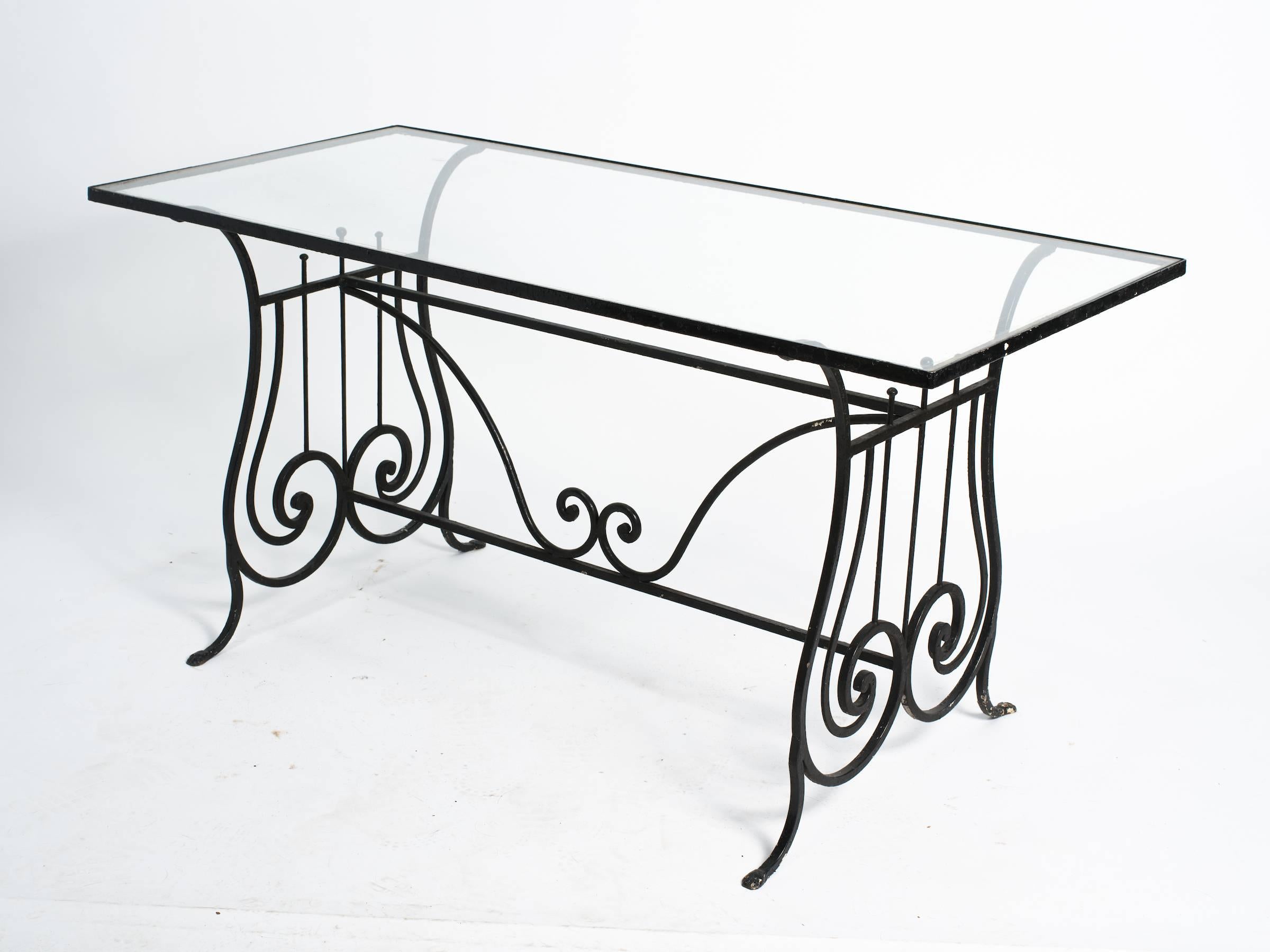 Iron Lyre Garden Table For Sale 2