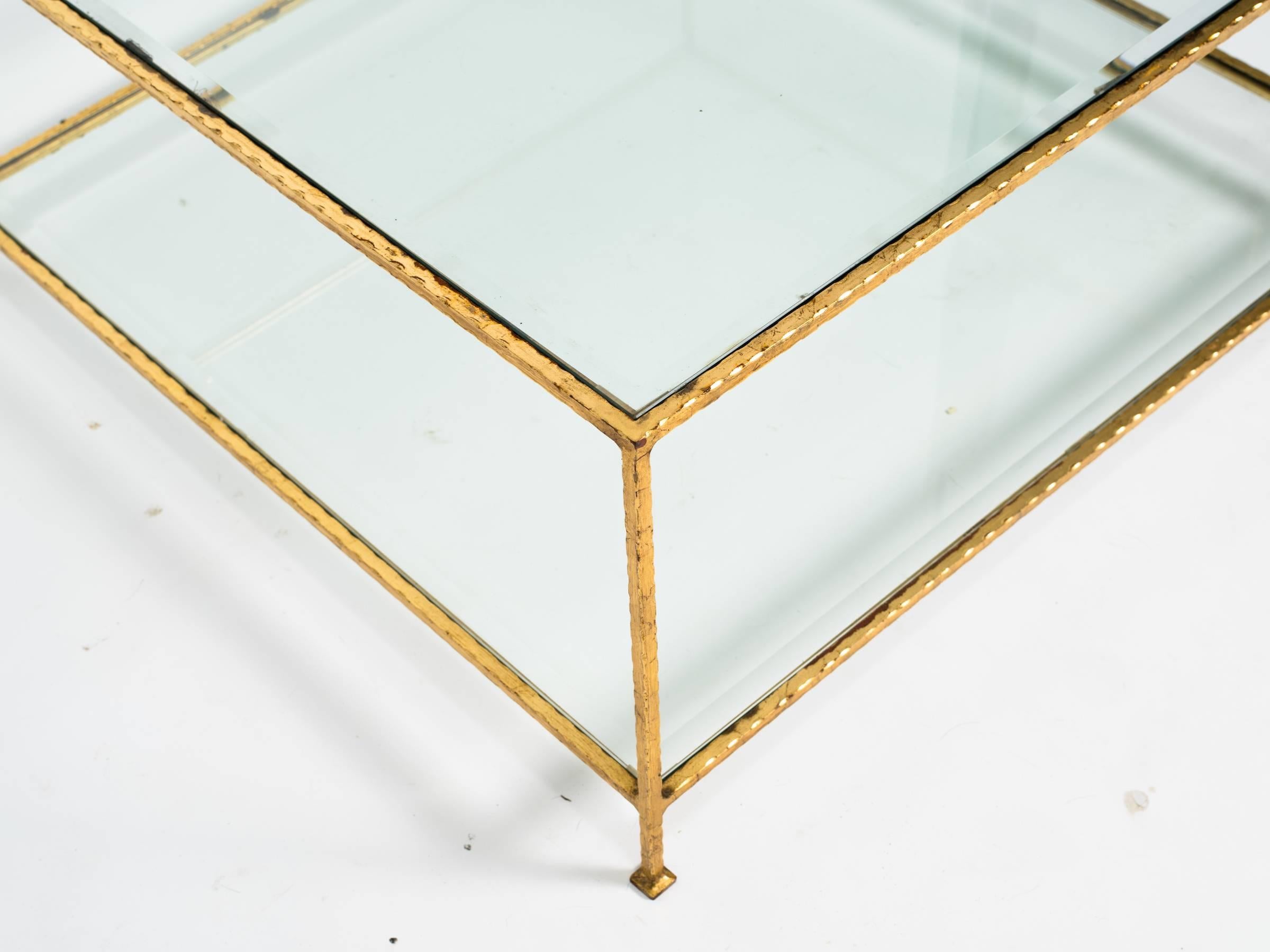 Two-Tiered Gilt Iron Coffee Table 2