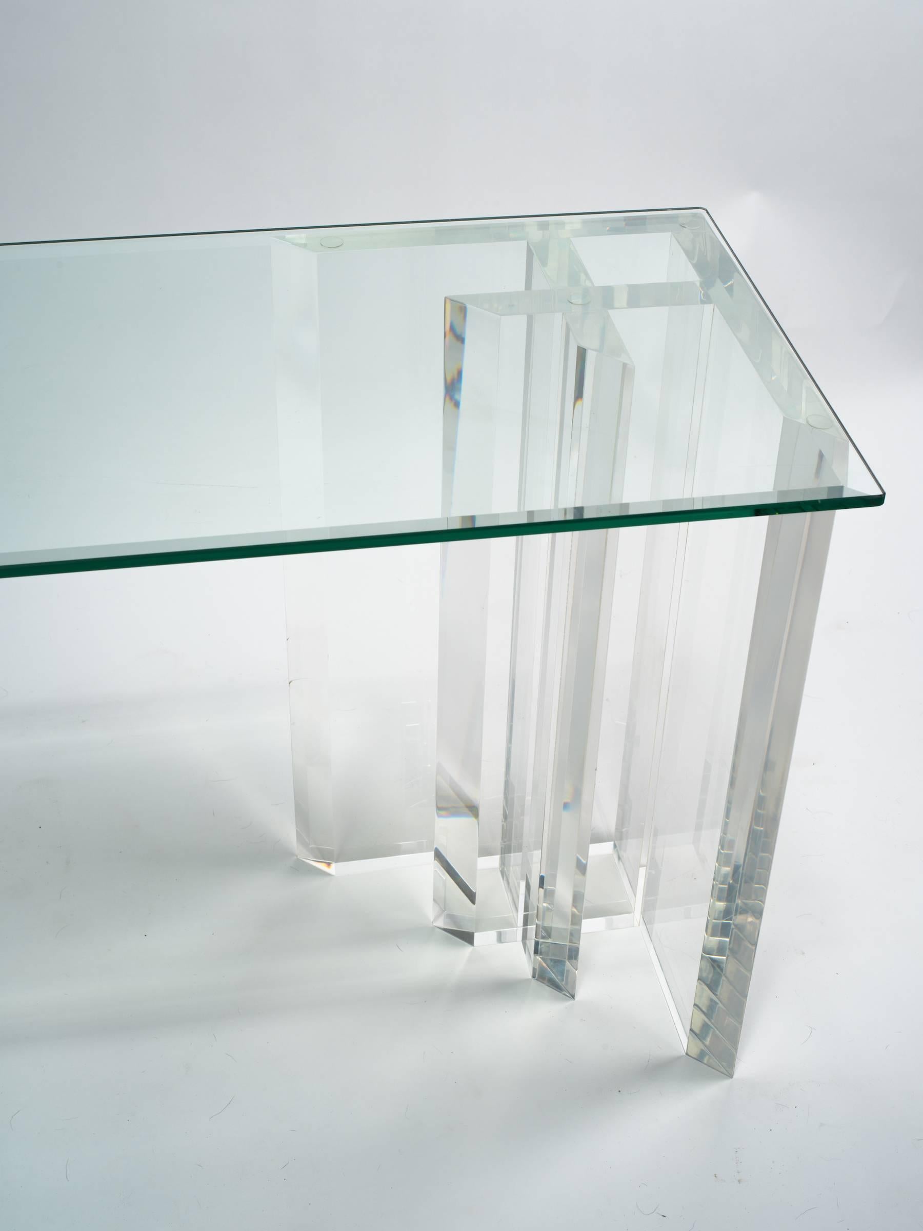 Pair of Lucite Bases for a Console 2