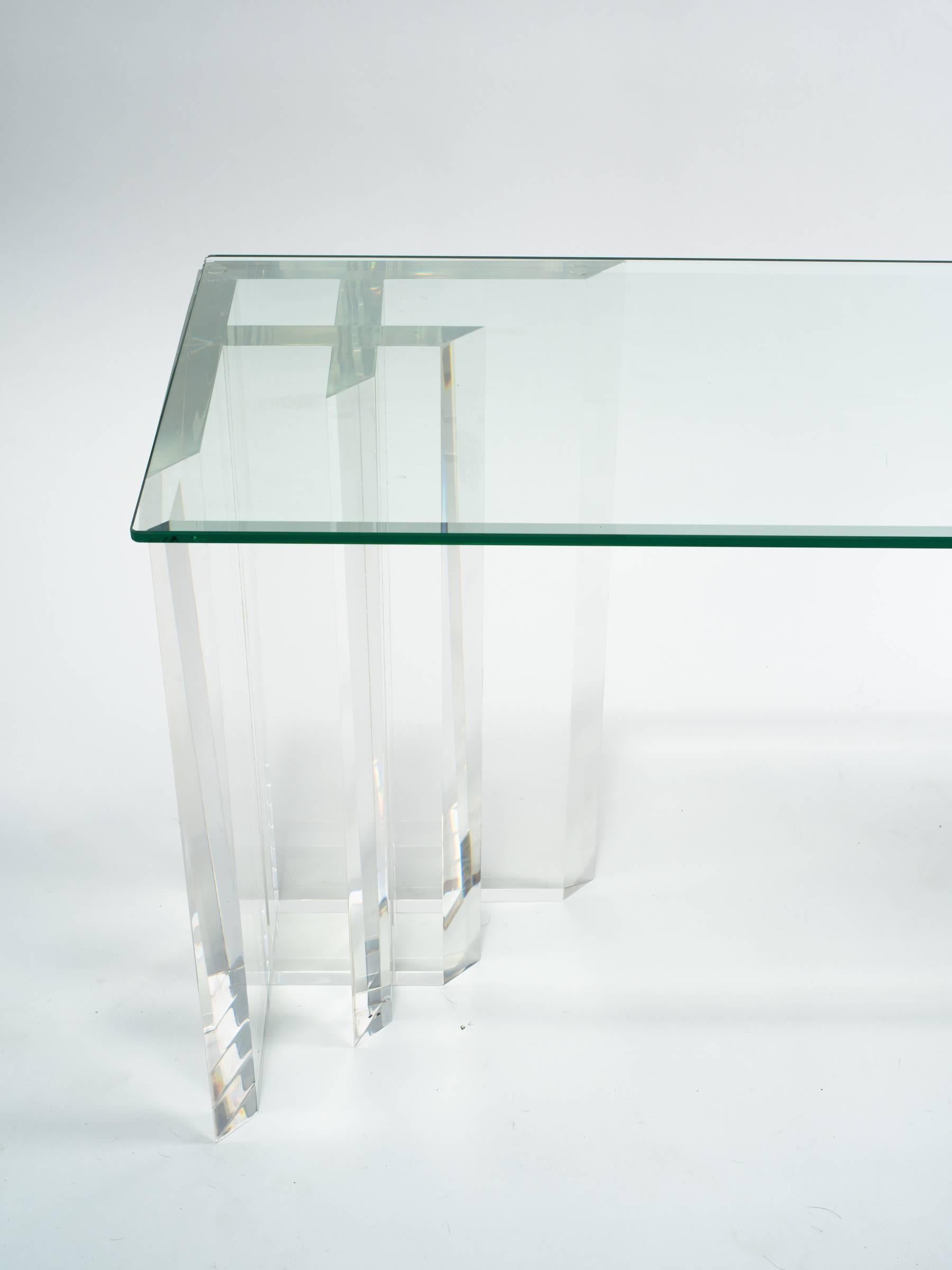 Pair of Lucite Bases for a Console 3