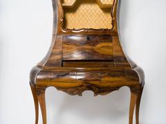 Italian Olive Wood Bombe Secretary